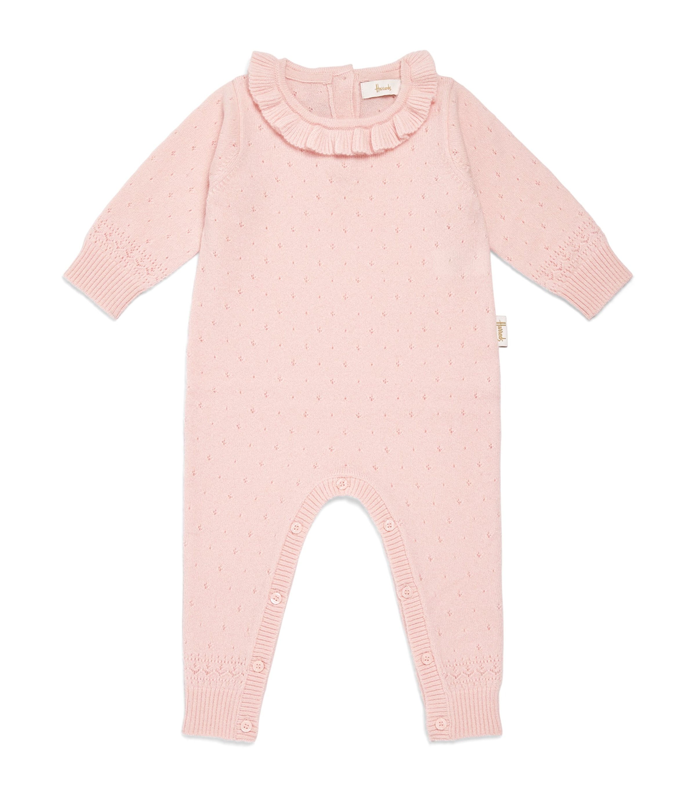 Harrods Cashmere Pointelle All-in-one In Pink