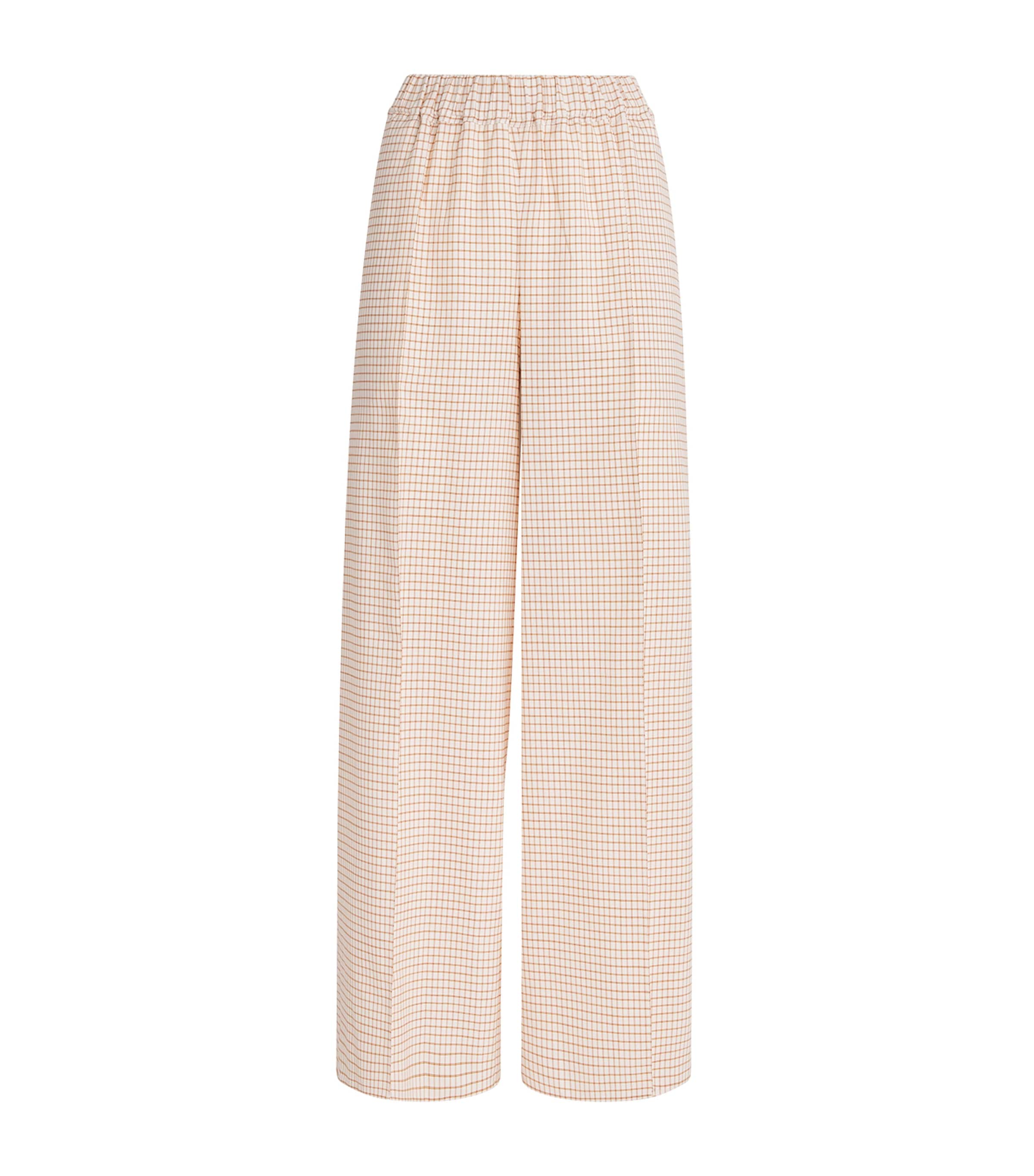 LIBEROWE WOOL-COTTON POLOMA CHECK TROUSERS