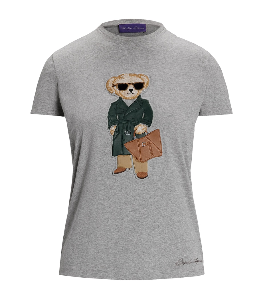 Racing Green Trench Polo Bear T-Shirt PEARL GREY MELANGE Image 1
