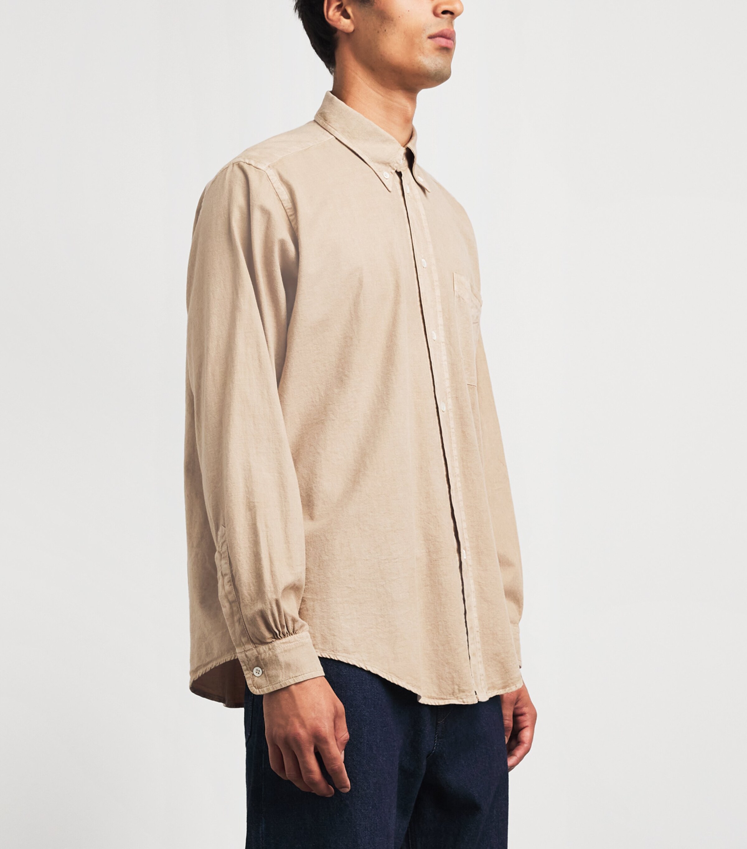 Barena Mens Flannel Shirt Beige Image 4