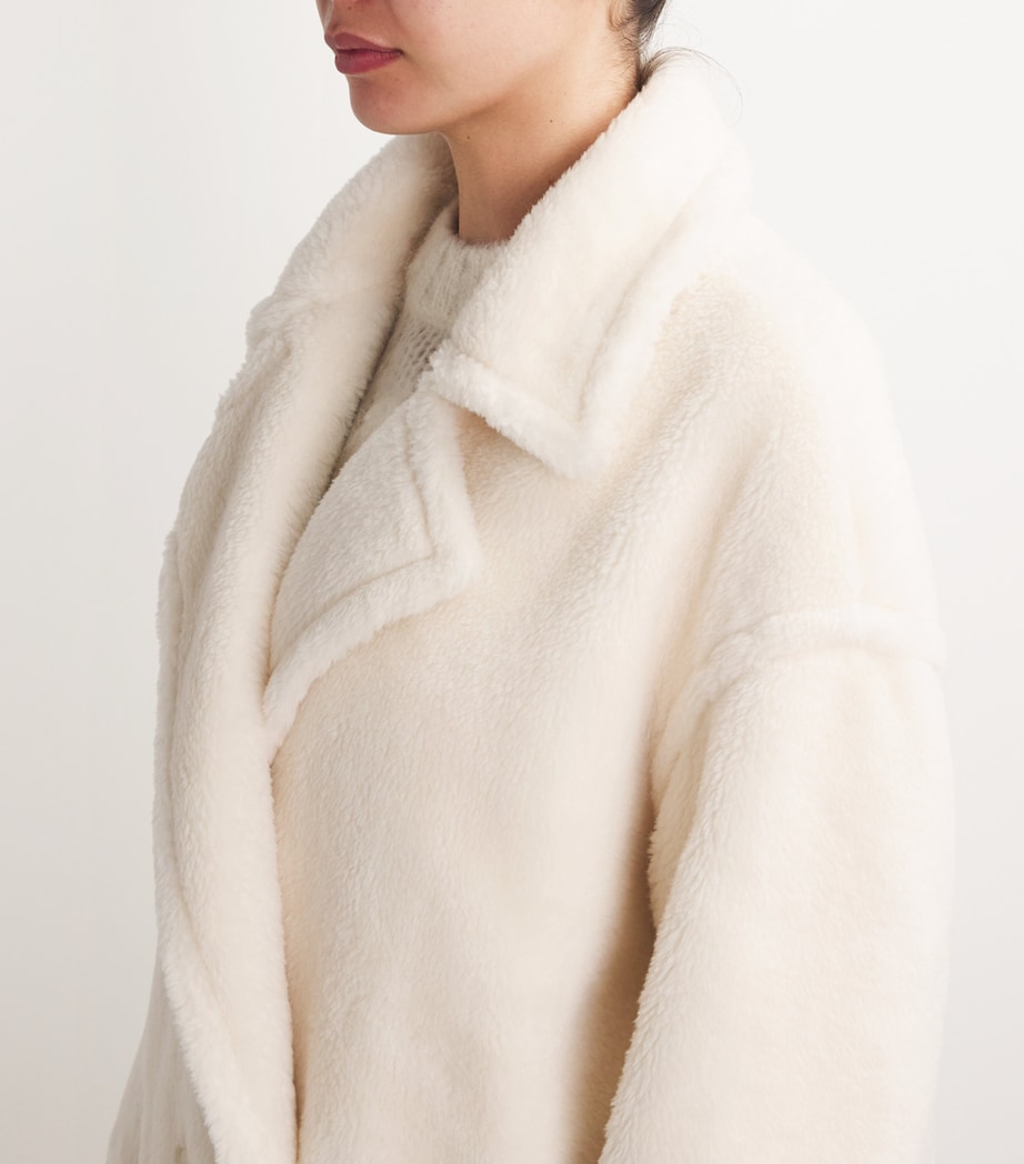 Wool Shearling Oversized Coat BONE Image 6