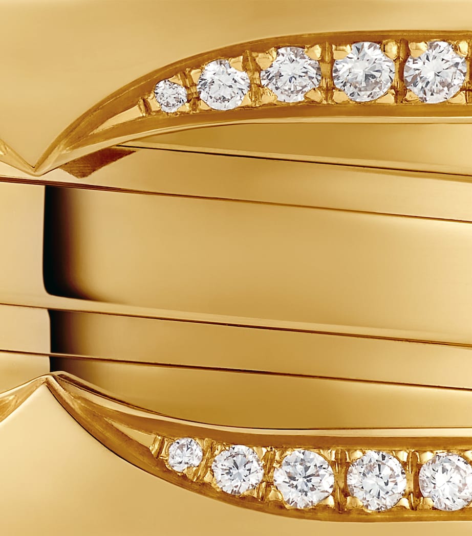 Yellow Gold and Diamond B.zero1 Three-Band Ring YELLOW GOLD Image 7