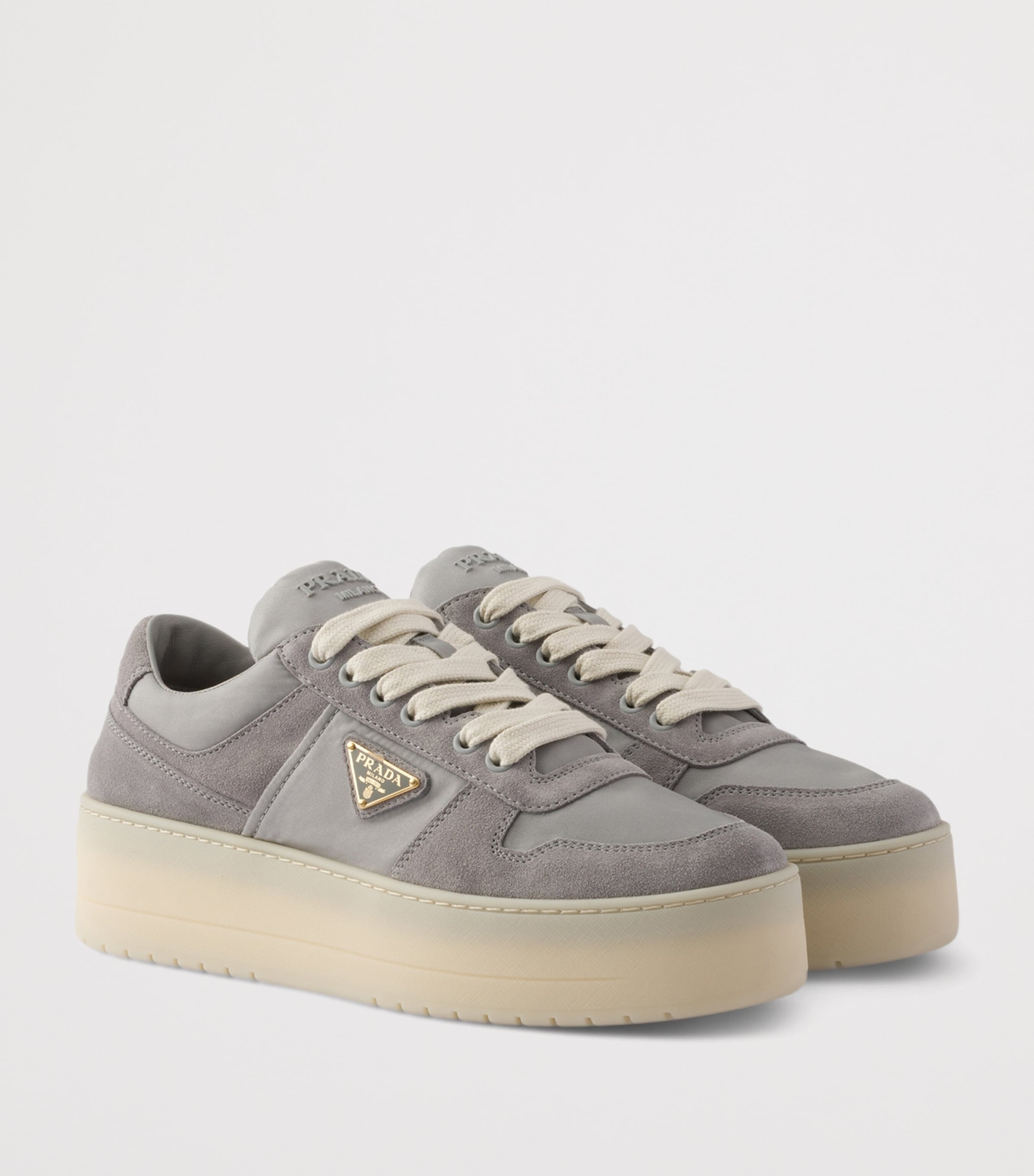 Suede and Re-Nylon Downtown Sneakers F073X Image 2