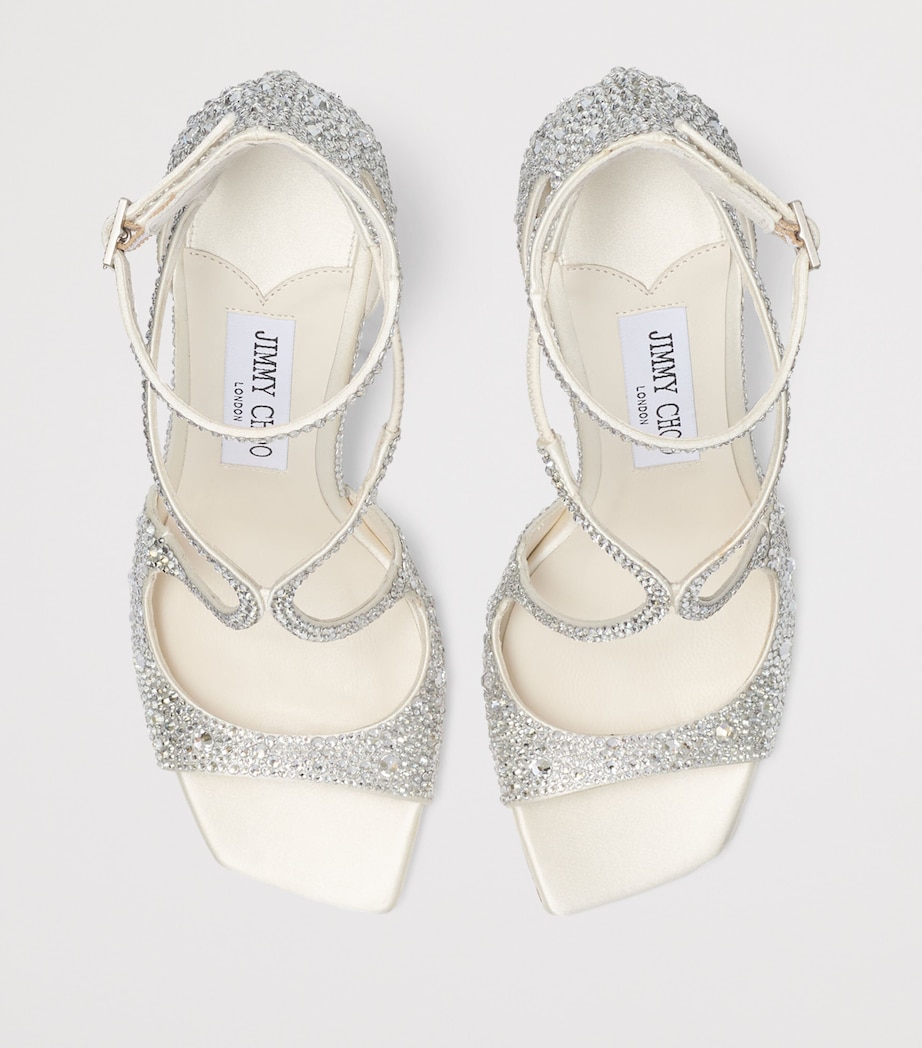 Azia 95 Embellished Sandals IVORY/CRYSTAL Image 3