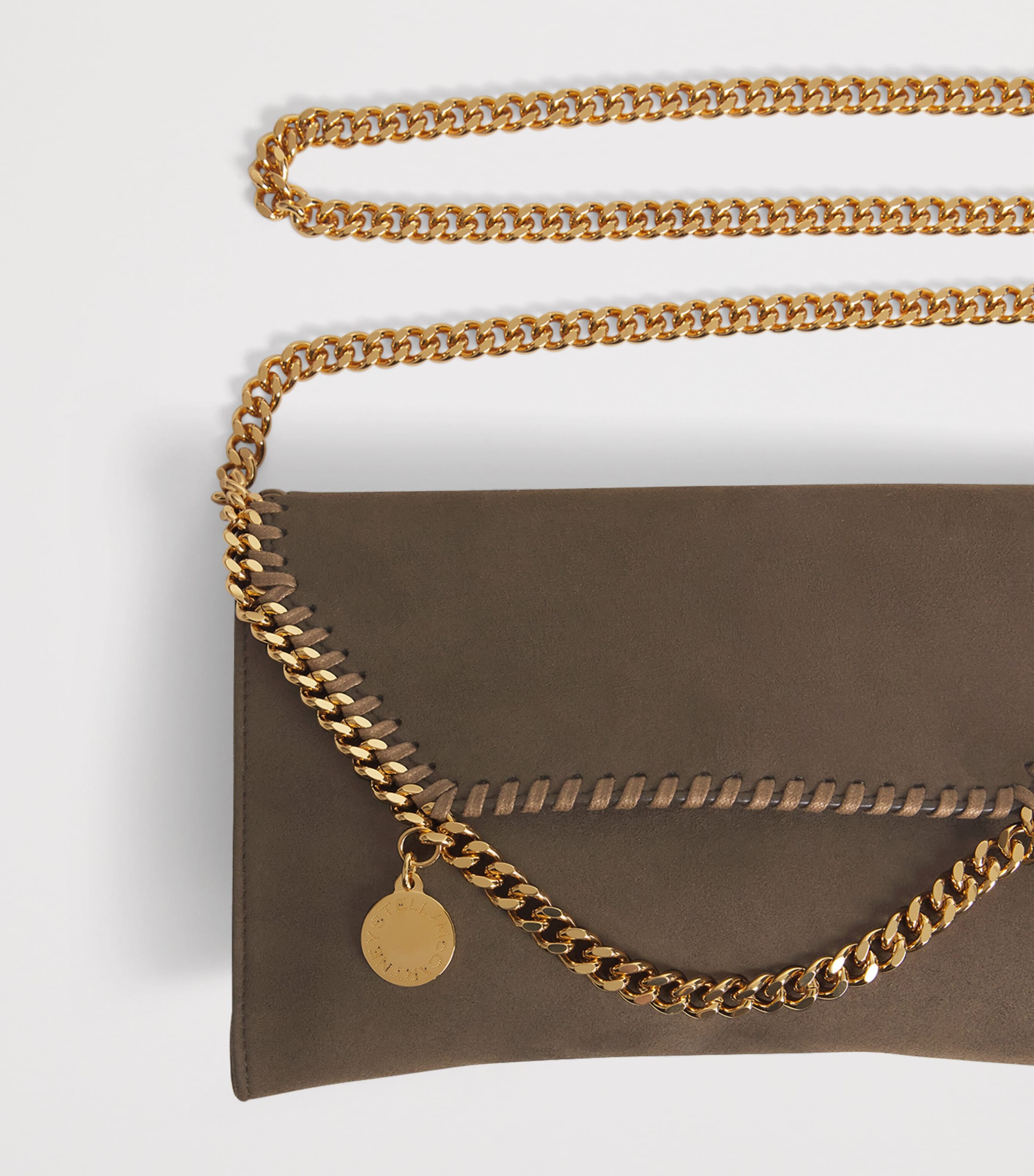 Faux Suede Fallabela Cross-Body Bag 2017 MOKA Image 6