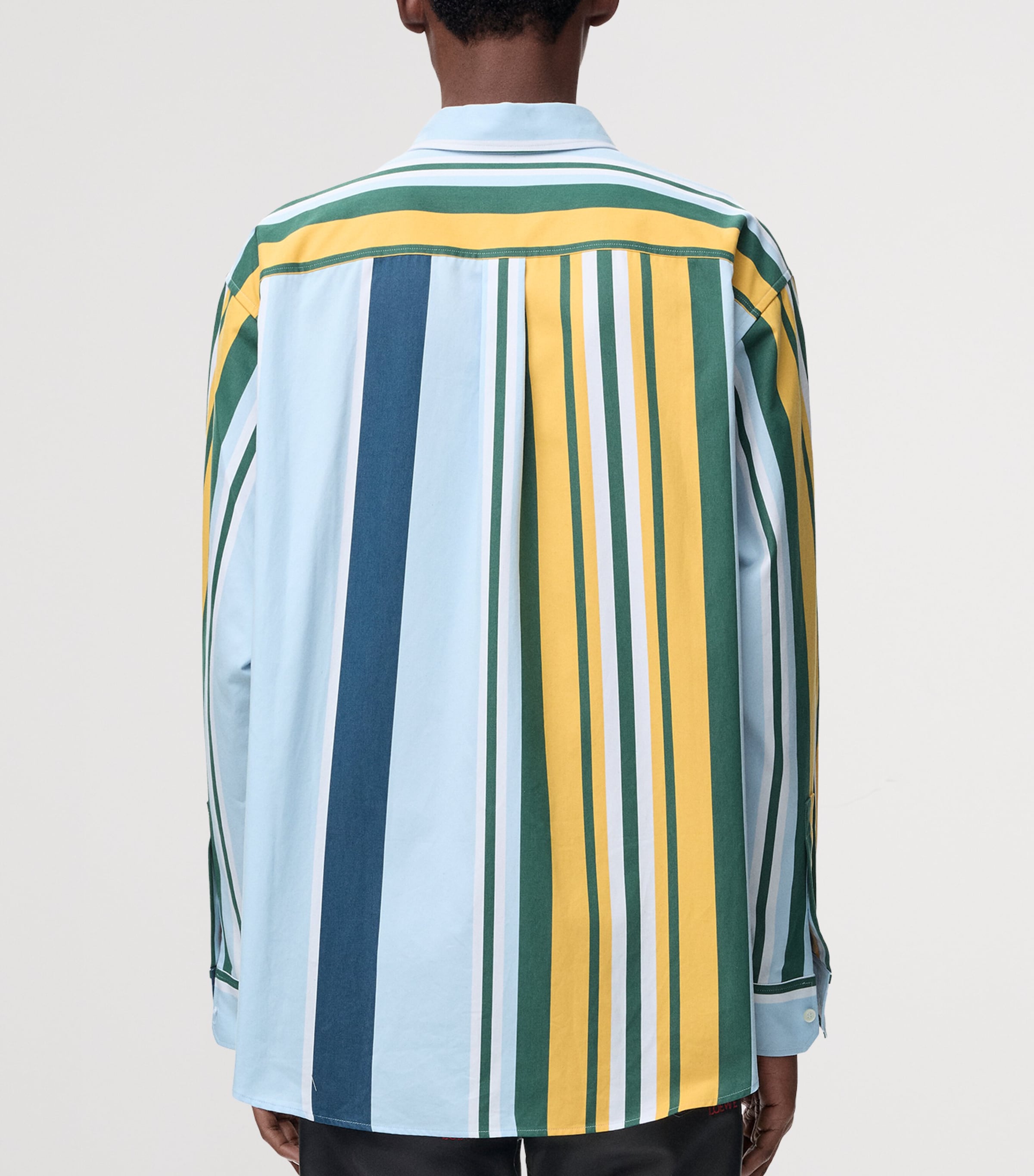 LOEWE Mens Stripe Print Shirt Yellow/multicolor Image 4