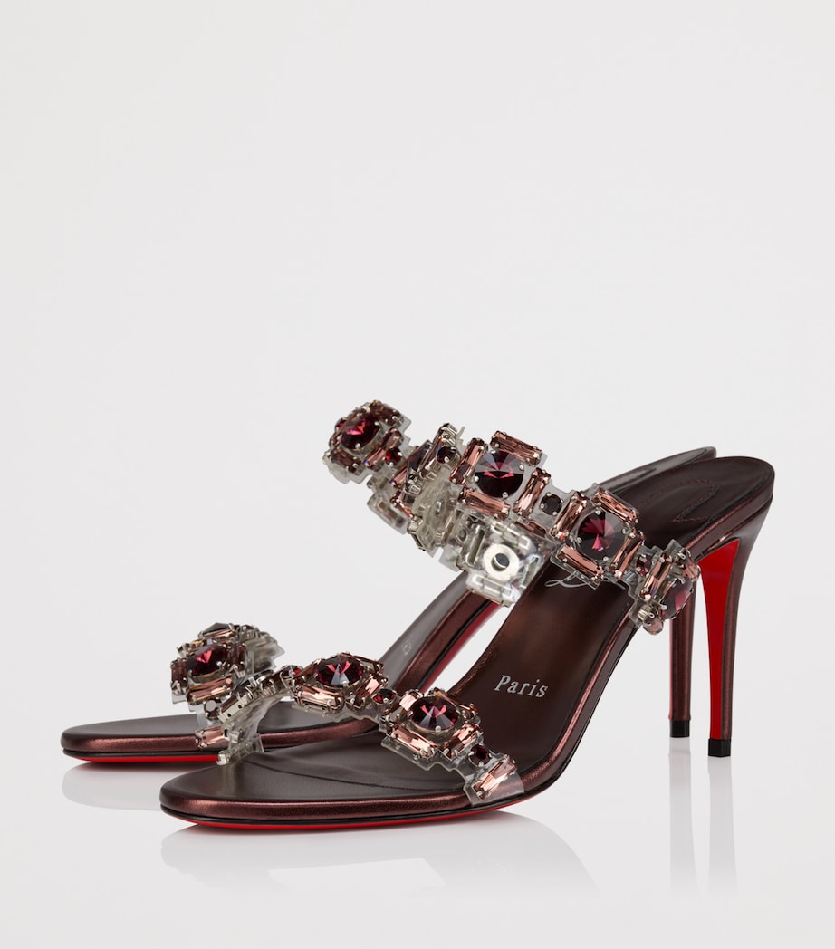 Just Jewel Embellished Heeled Mules 85 9117 Image 3