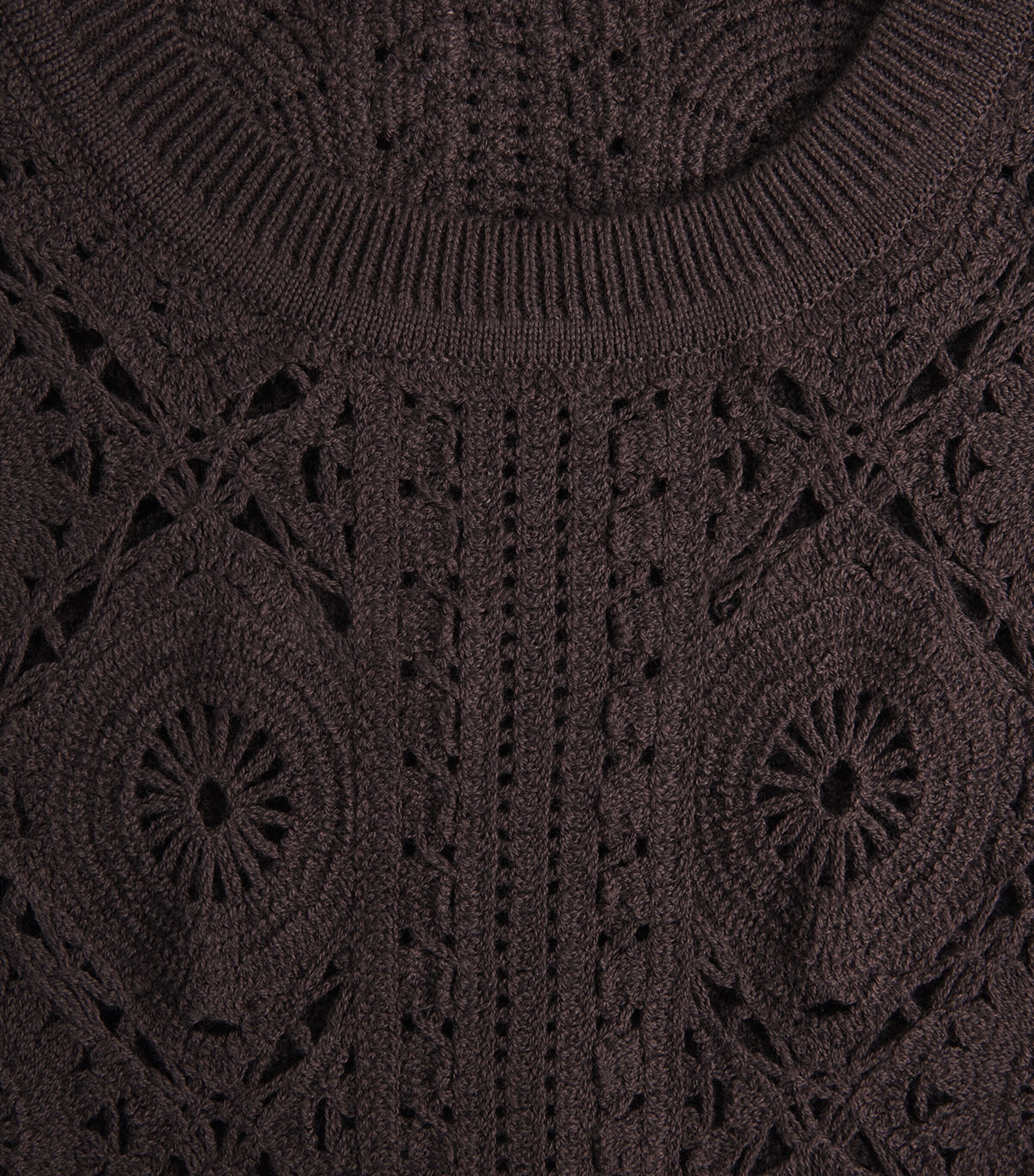 ME+EM Womens Framed Crochet Maxi Dress Cocoa Brown Image 6