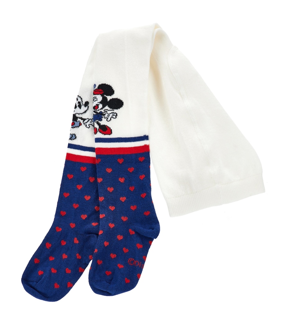 x Disney Mickey and Minnie Heart Tights PANNA+BLU Image 2