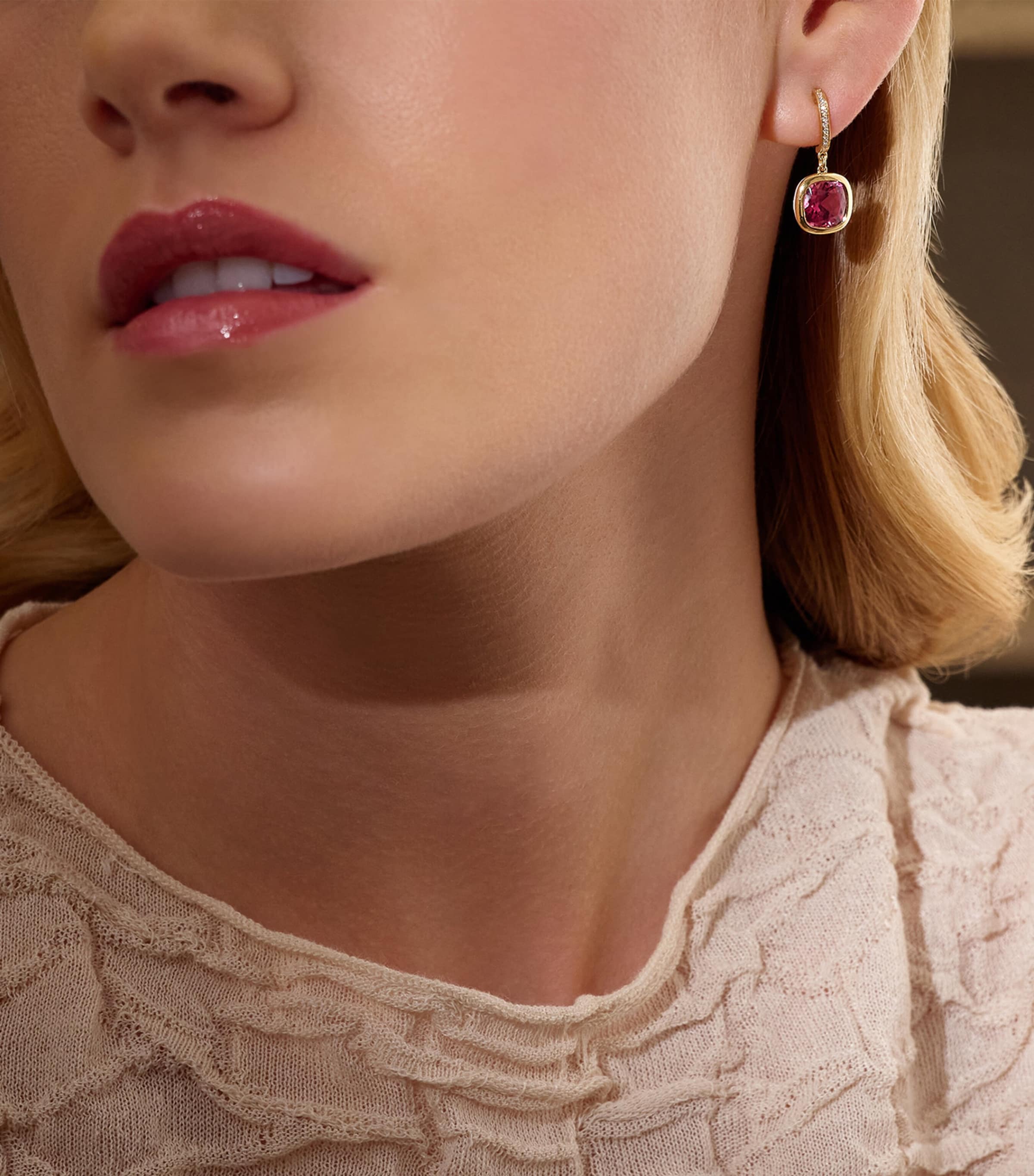 Boodles Yellow Gold, Diamond and Tourmaline Dolce Vita Earrings Yellow Gold Image 2