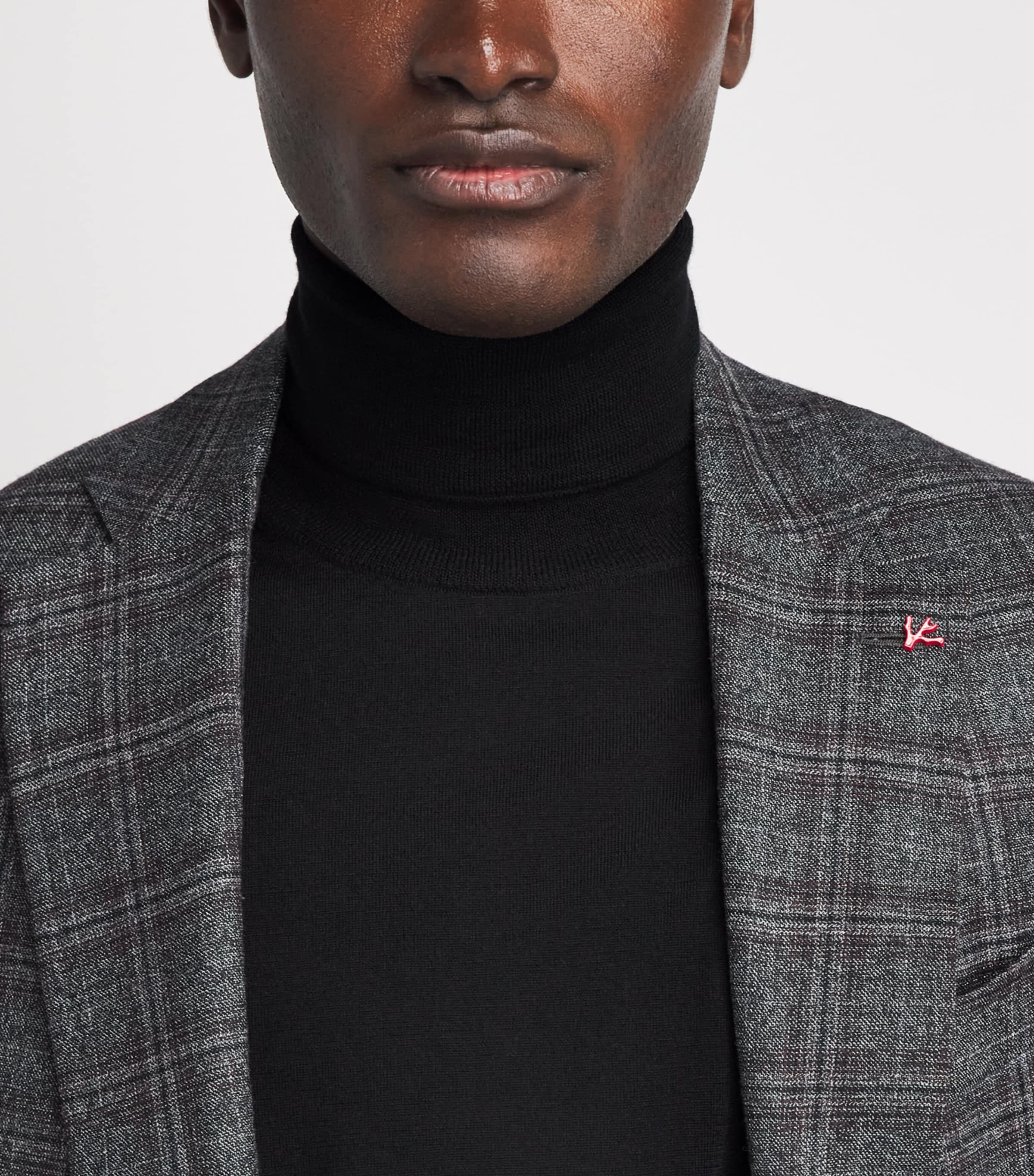 Isaia Mens Wool Rollneck Sweater Image 3