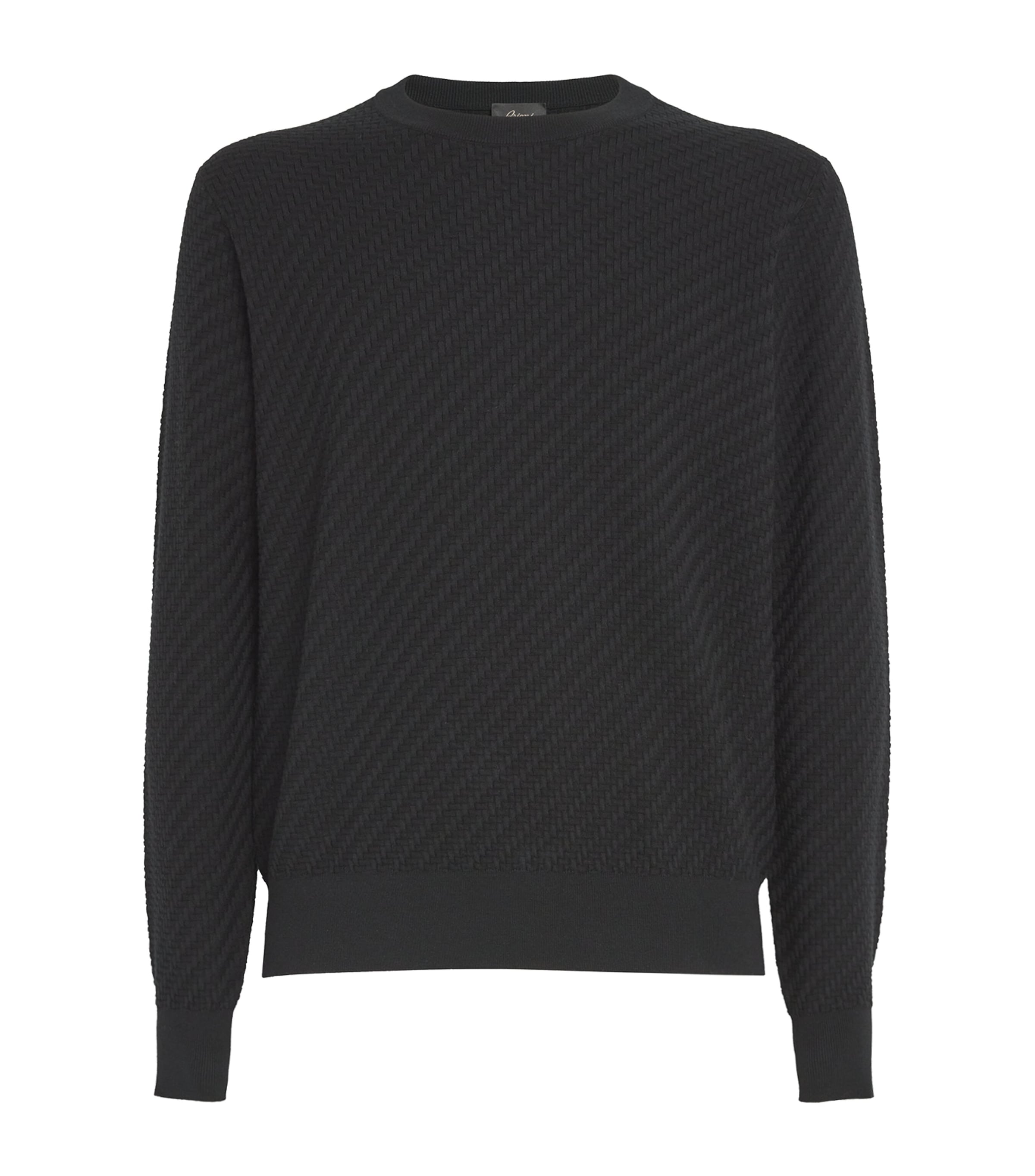 Shop Brioni Cotton-silk-cashmere Trama Weave Sweater In Black