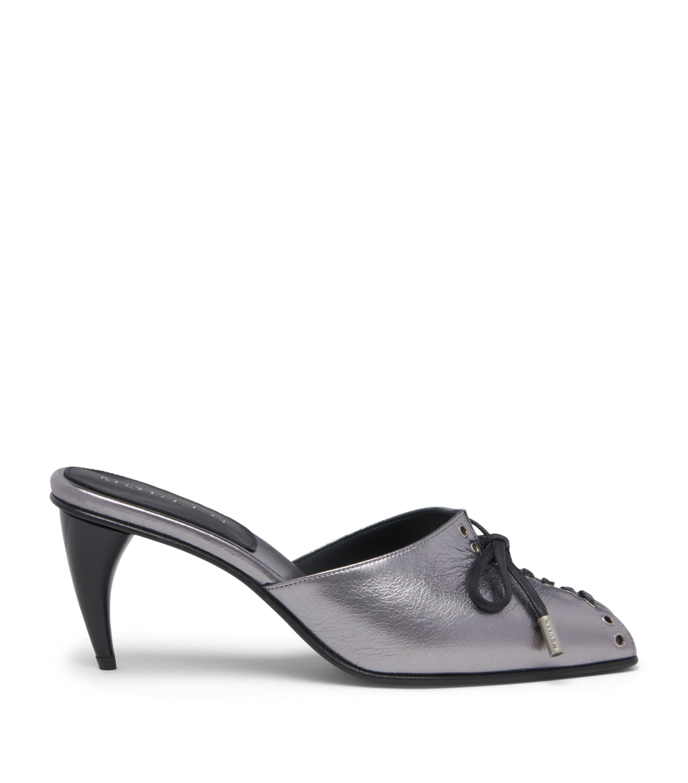McQueen Leather Lexie Heeled Mules 70 Image 1