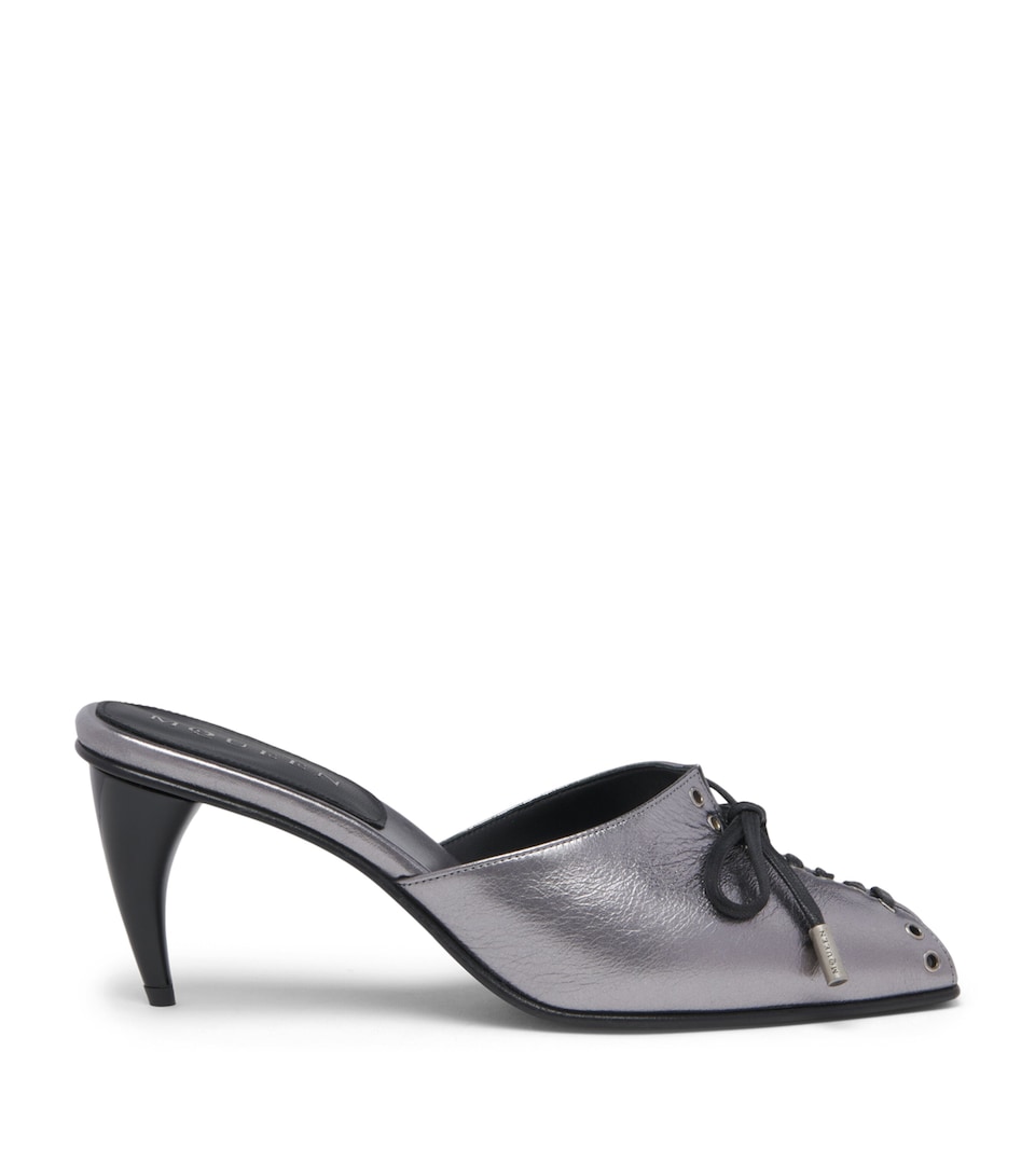 McQueen Leather Lexie Heeled Mules 70