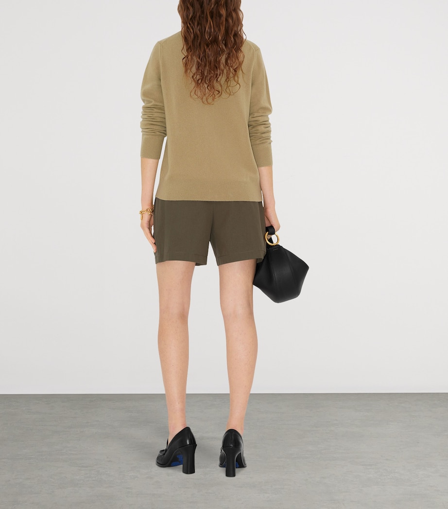 Cashmere EKD-Embroidered Cardigan FLAX Image 3