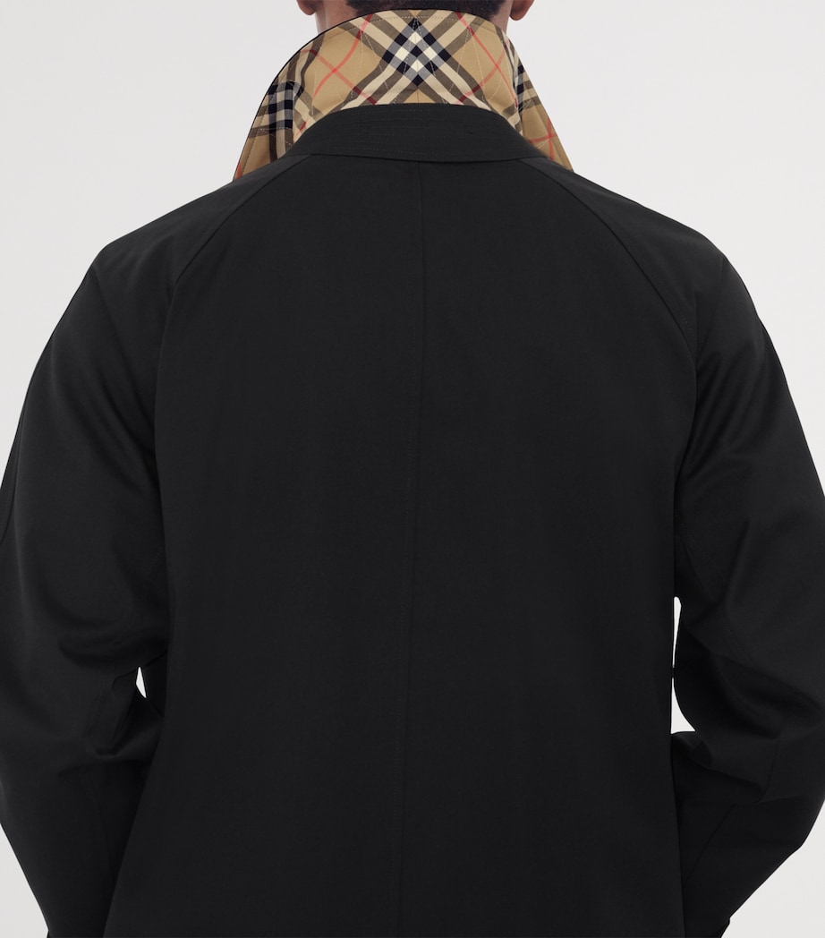 Cotton Camden Heritage Mid-Length Car Coat BLACK Image 6