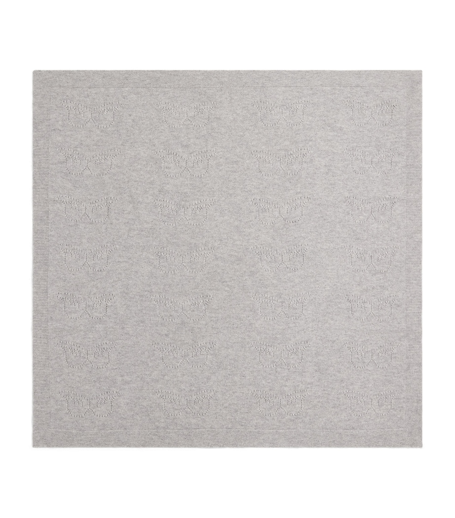 Marie-Chantal Cashmere Angel Wing Blanket Grey Image 1