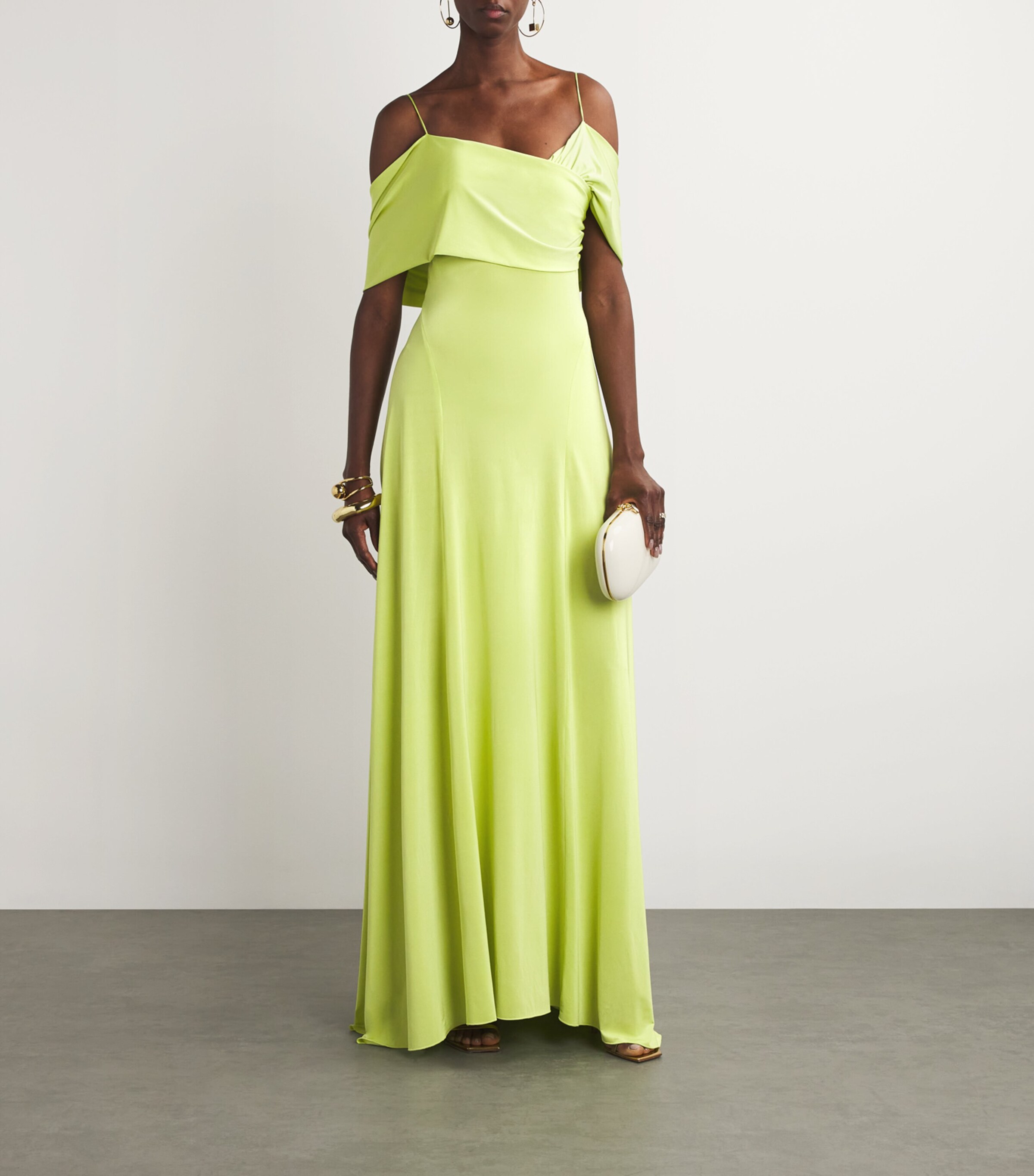 Draped Luminous Linger Gown PISTACHIO Image 6