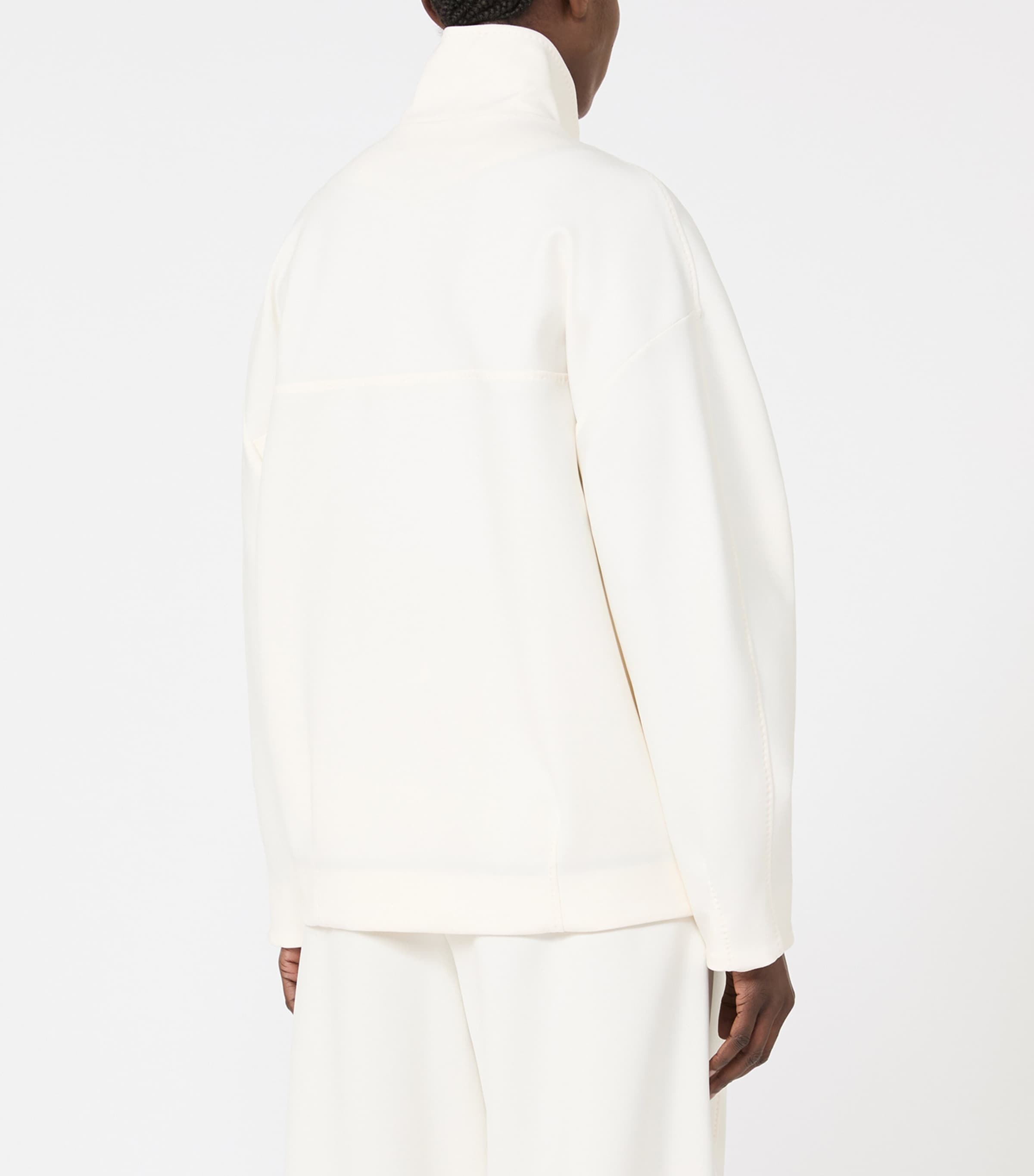 Jersey High-Neck Jacket IVORY Image 3
