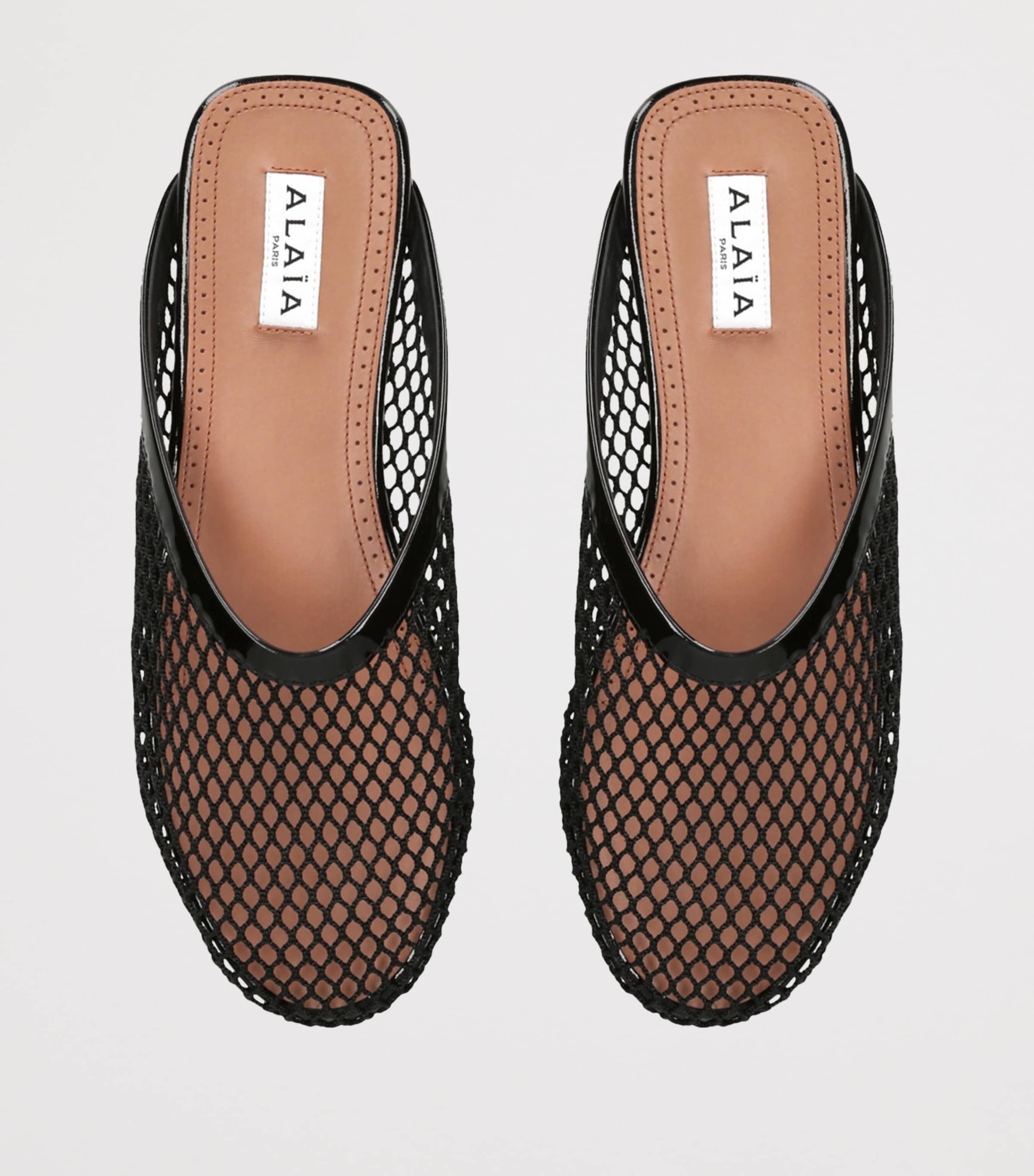 Alaïa Fishnet Mules Black Image 4