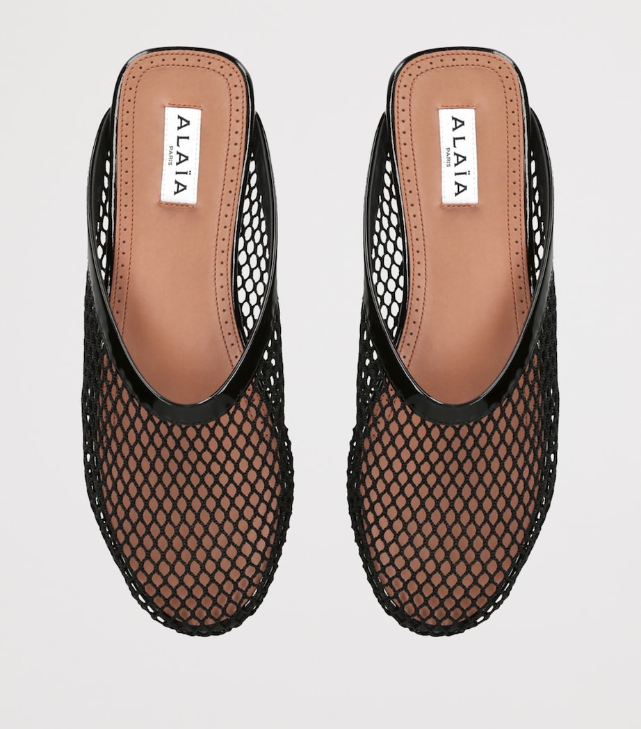 Alaïa Fishnet Mules Black Image 4