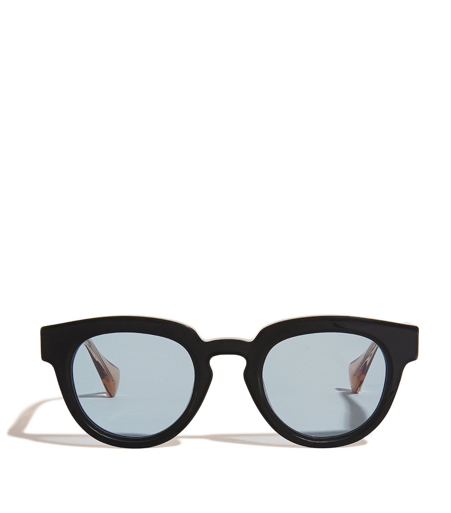 Acetate Wayfarer Sunglasses GLOSS SOLID BLACK Image 1