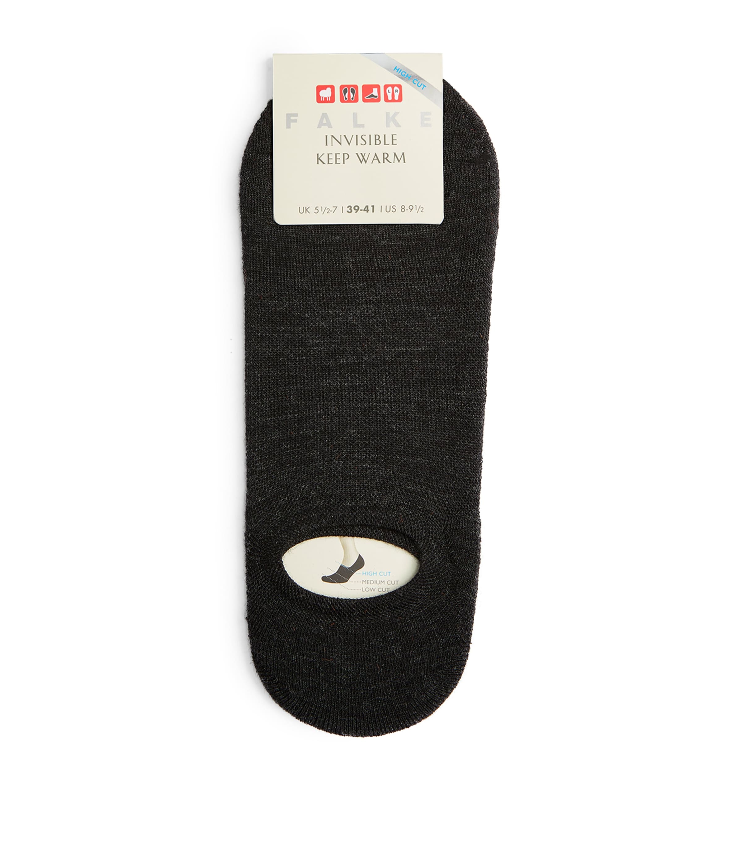 Falke Invisible Keep Warm Socks In Grey