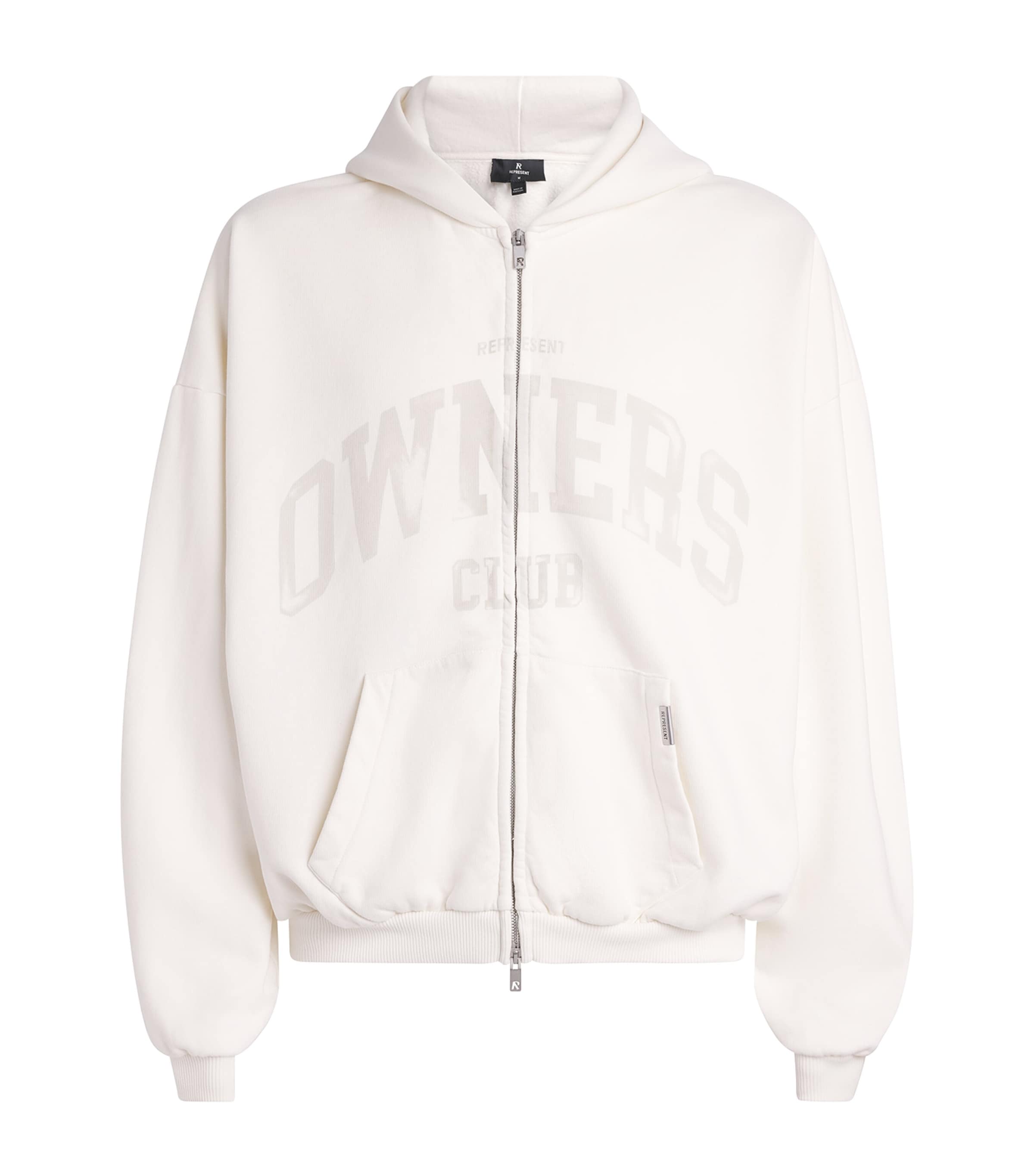 Represent Mens Cotton Owners Club Hoodie Chalk Image 1