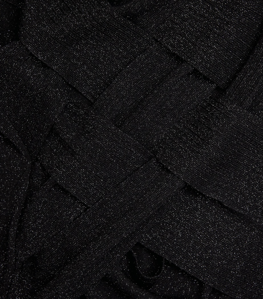RETORI Womens Lurex Maxi Dress Black Image 6