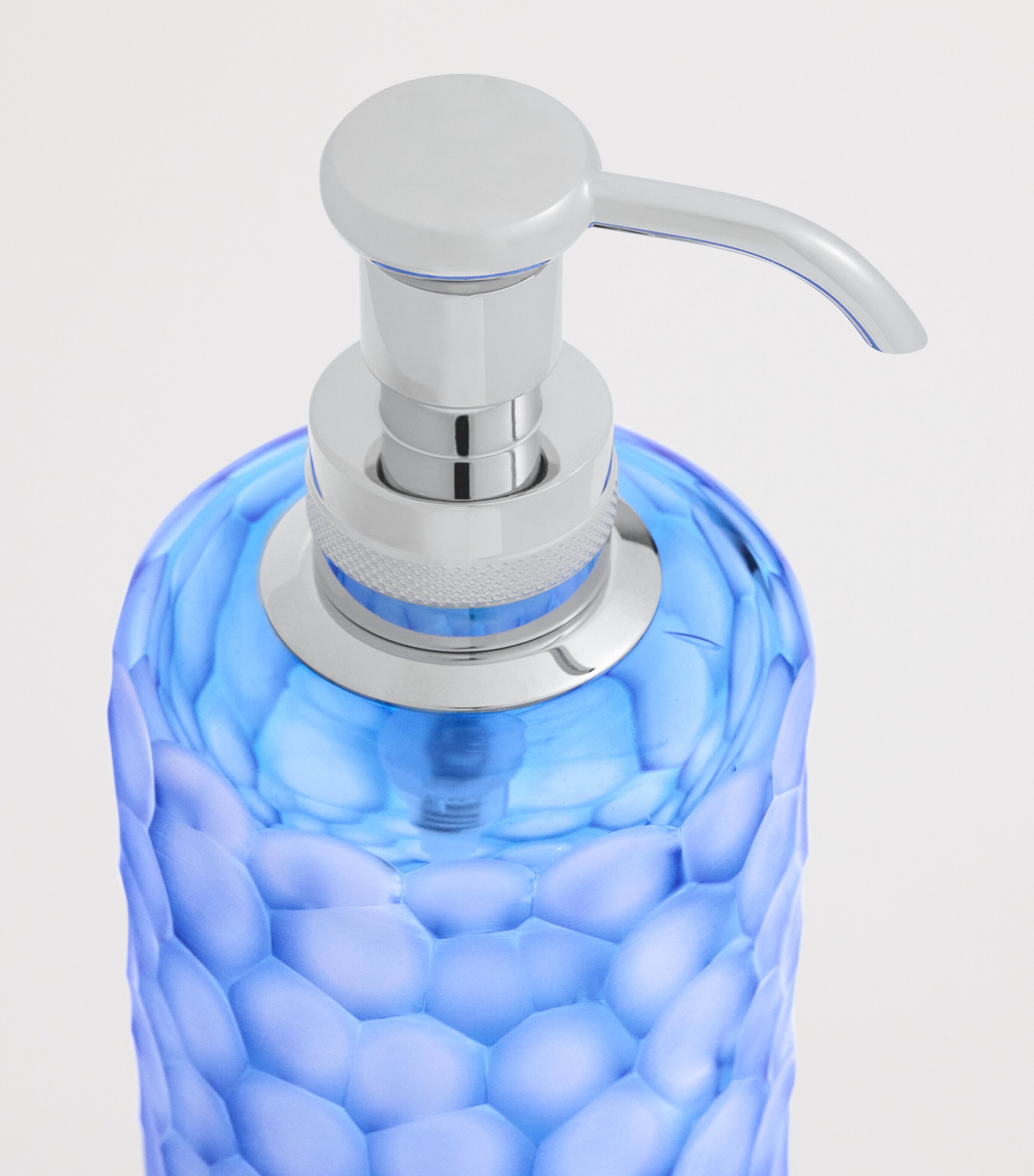 Crystal Ocean Honeycomb Soap Dispenser BLUE/CHROME Image 3