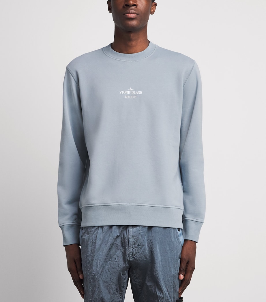 Stone Island Mens ARCHIVIO Logo Sweatshirt Image 4