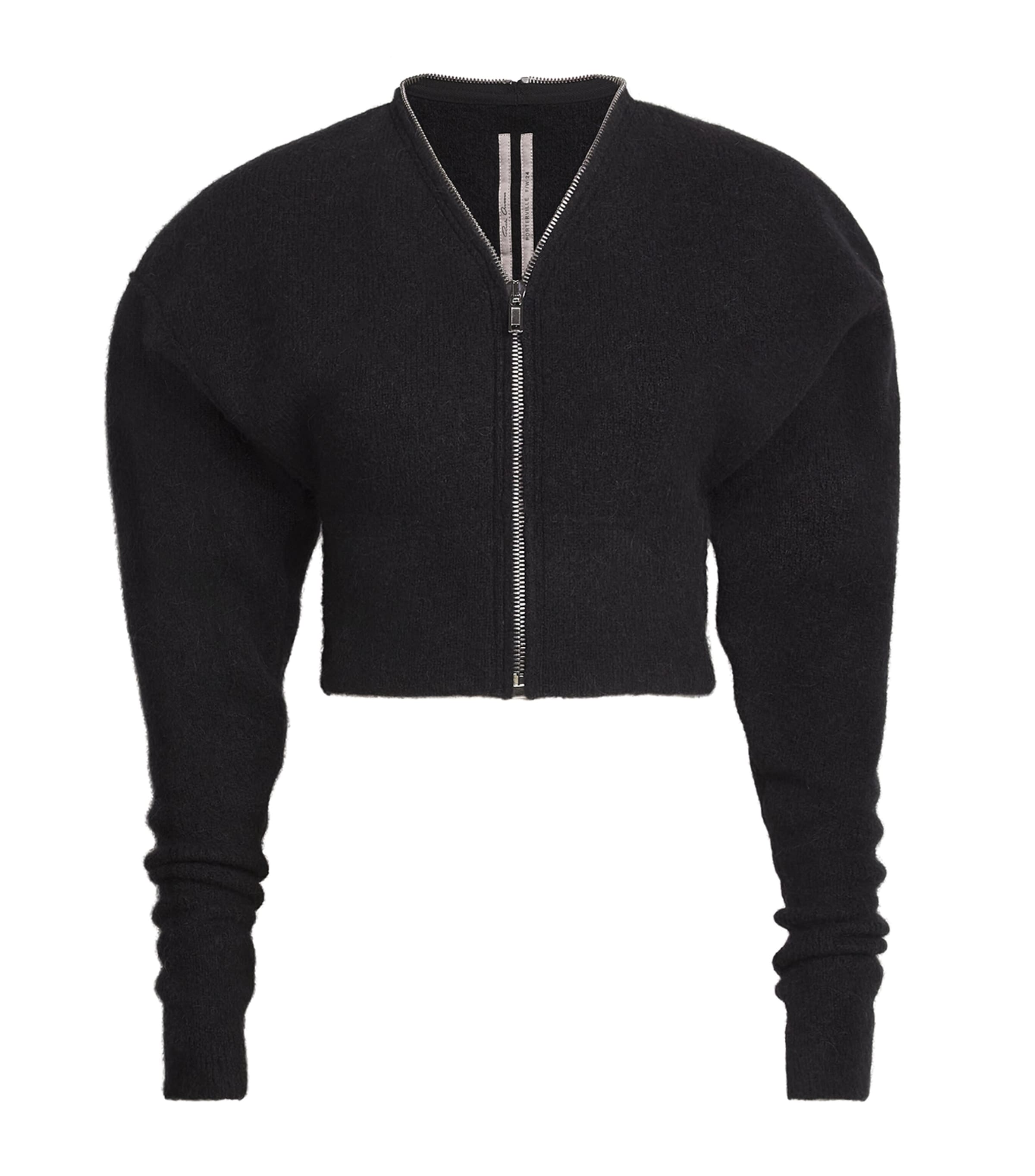 Shop Rick Owens Alpaca-blend Zip-up Cardigan In Black