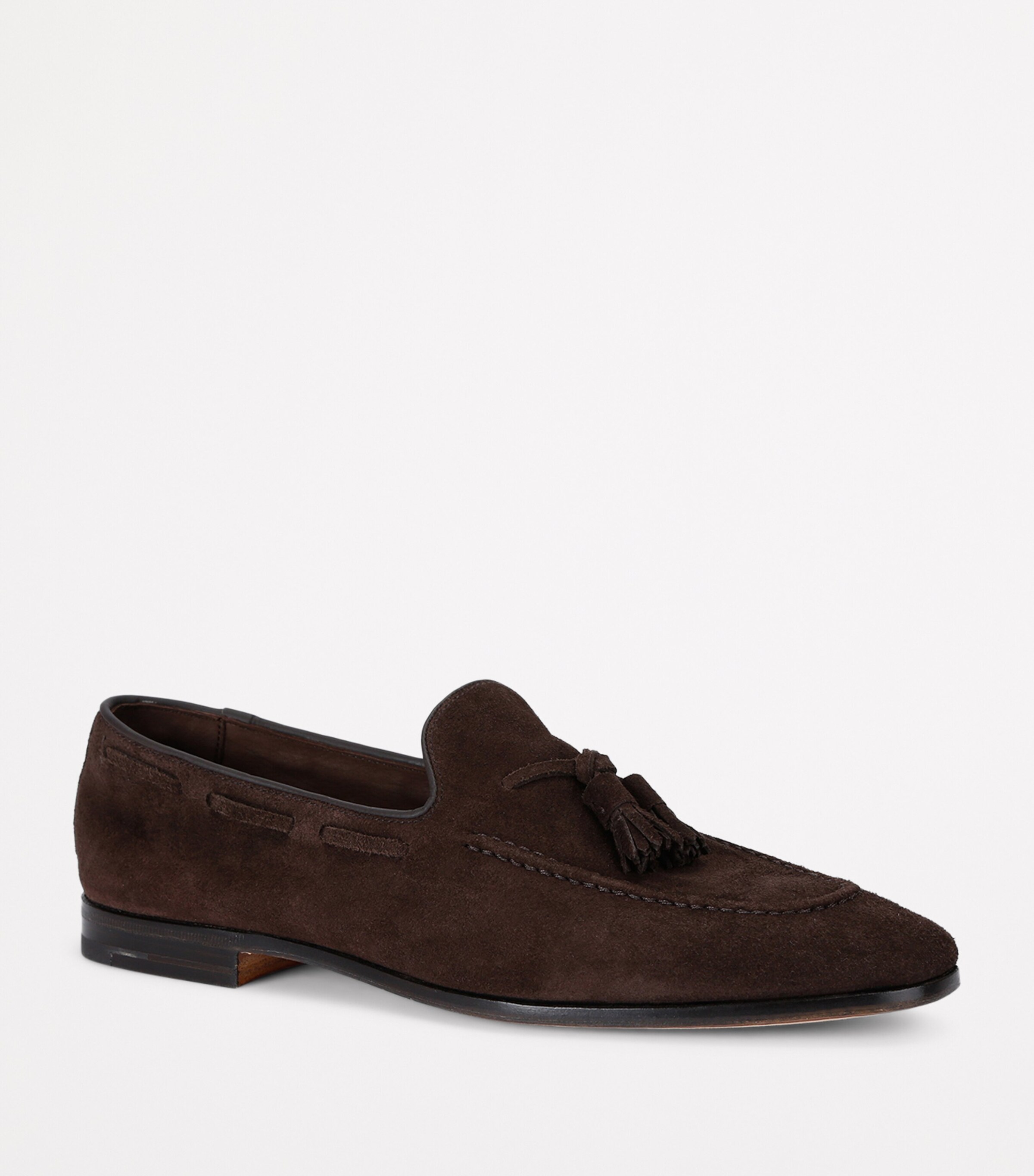 Suede Maidstone Tassle Loafers DARK BROWN Image 3
