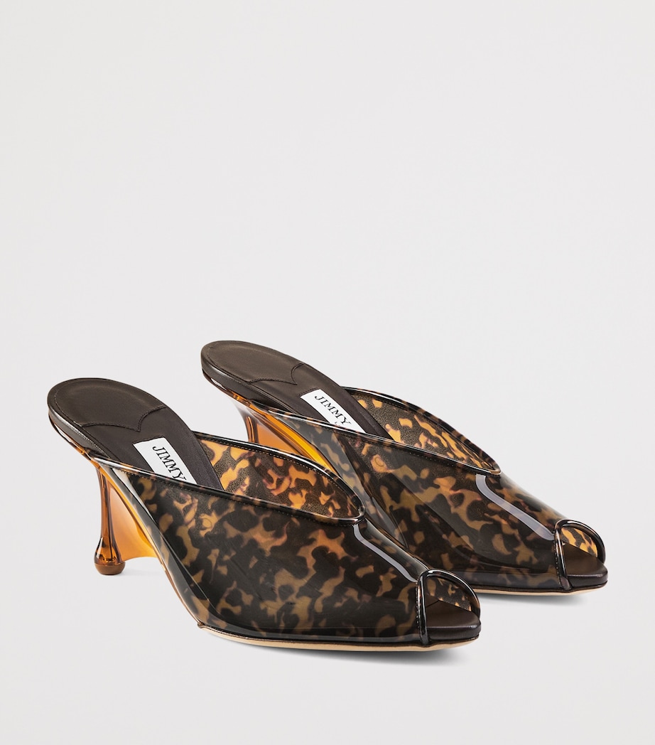 Jimmy Choo Glace 80 Heeled Mules Amber Mix/brown Mix Image 2