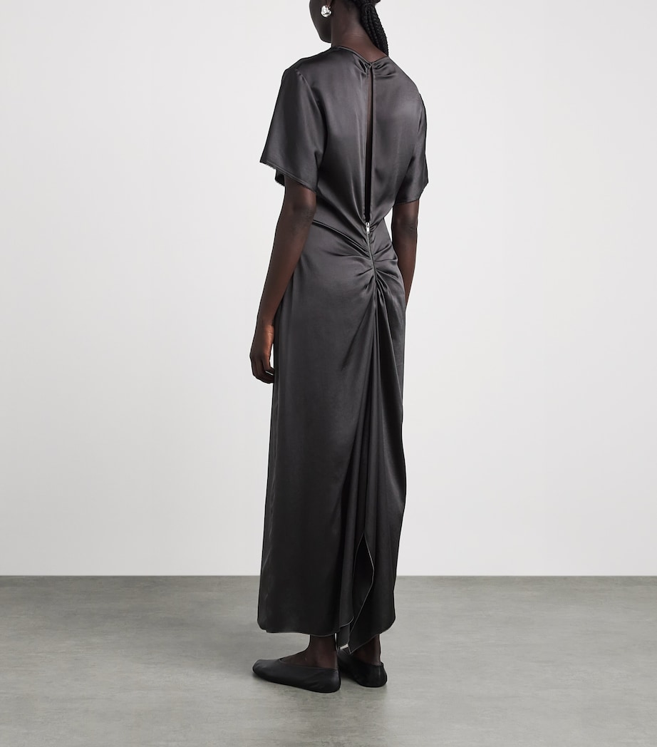 FFORME Womens Satin Imogen Maxi Dress Slate Grey Image 4