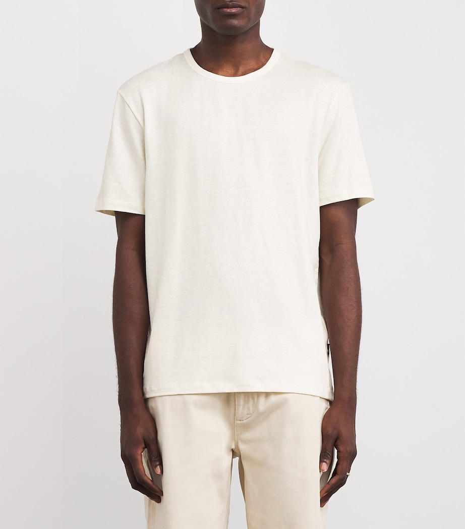 Linen-Blend T-Shirt WHITE Image 3
