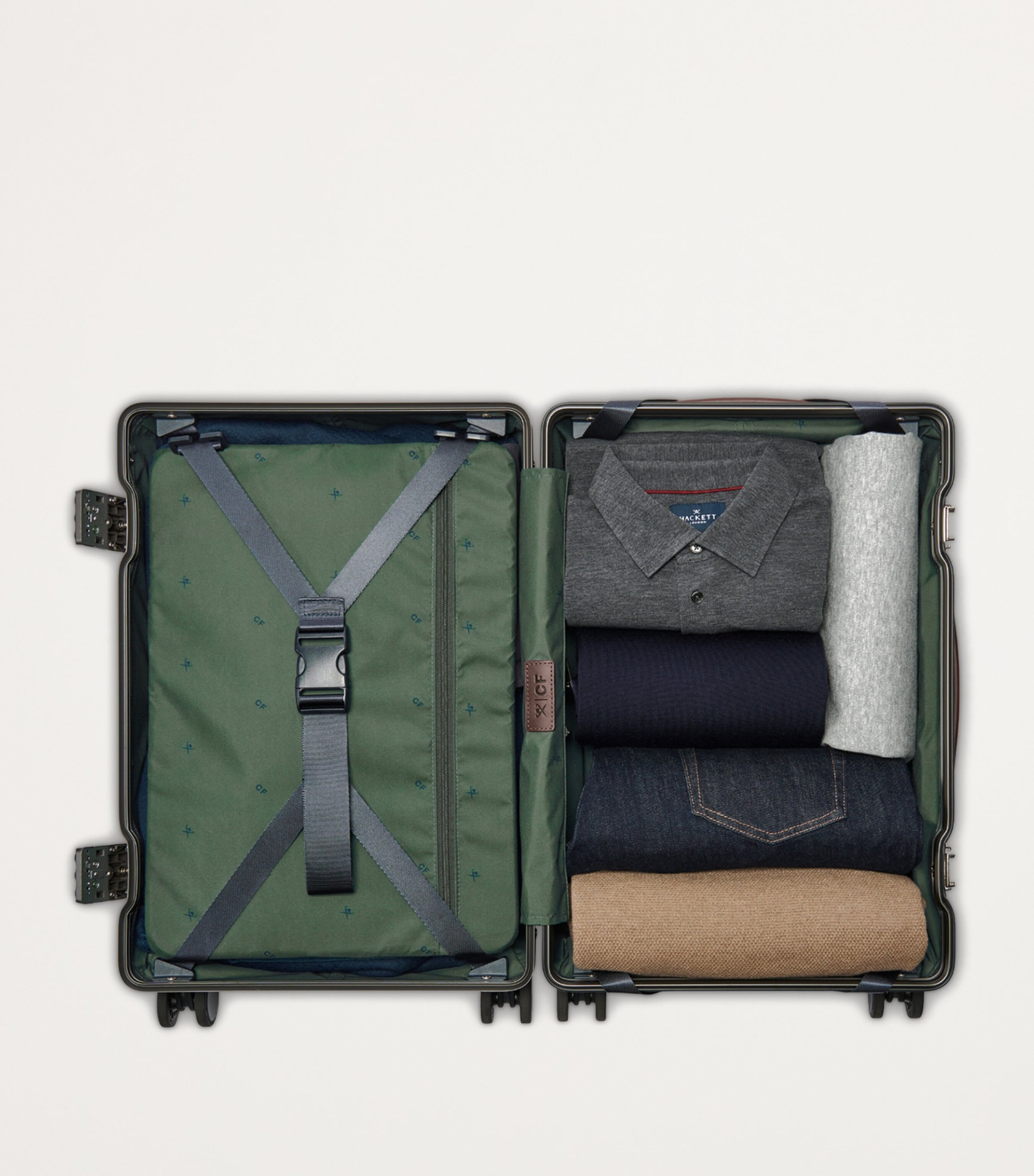 x Hackett Carry-On Suitcase (55cm) NAVY/ CHOCOLATE Image 5