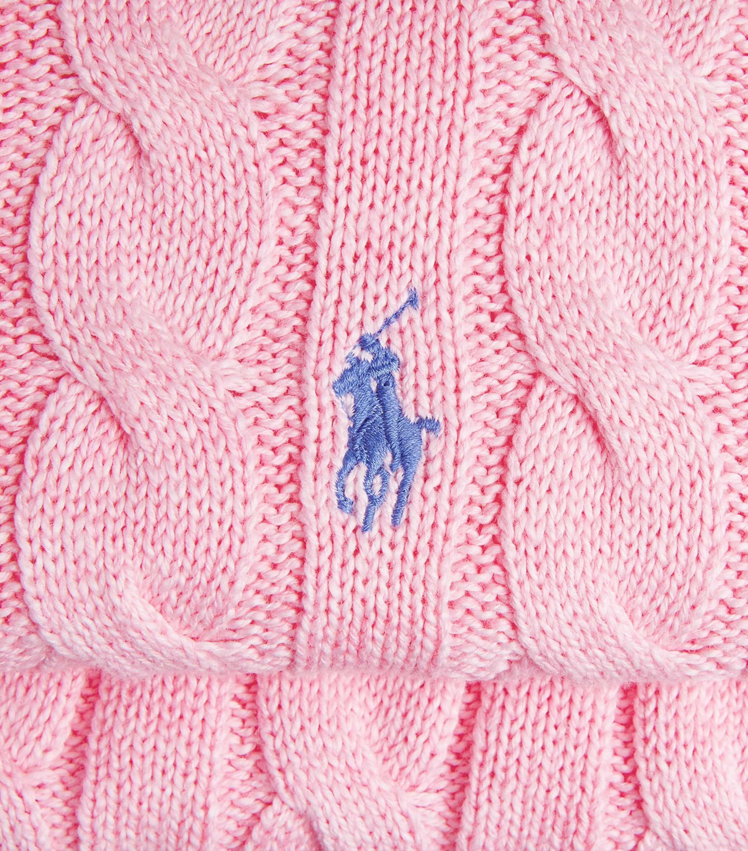 Polo Ralph Lauren Mens Cotton Cable-Knit Sweater Ballet Pink Hthr Image 6