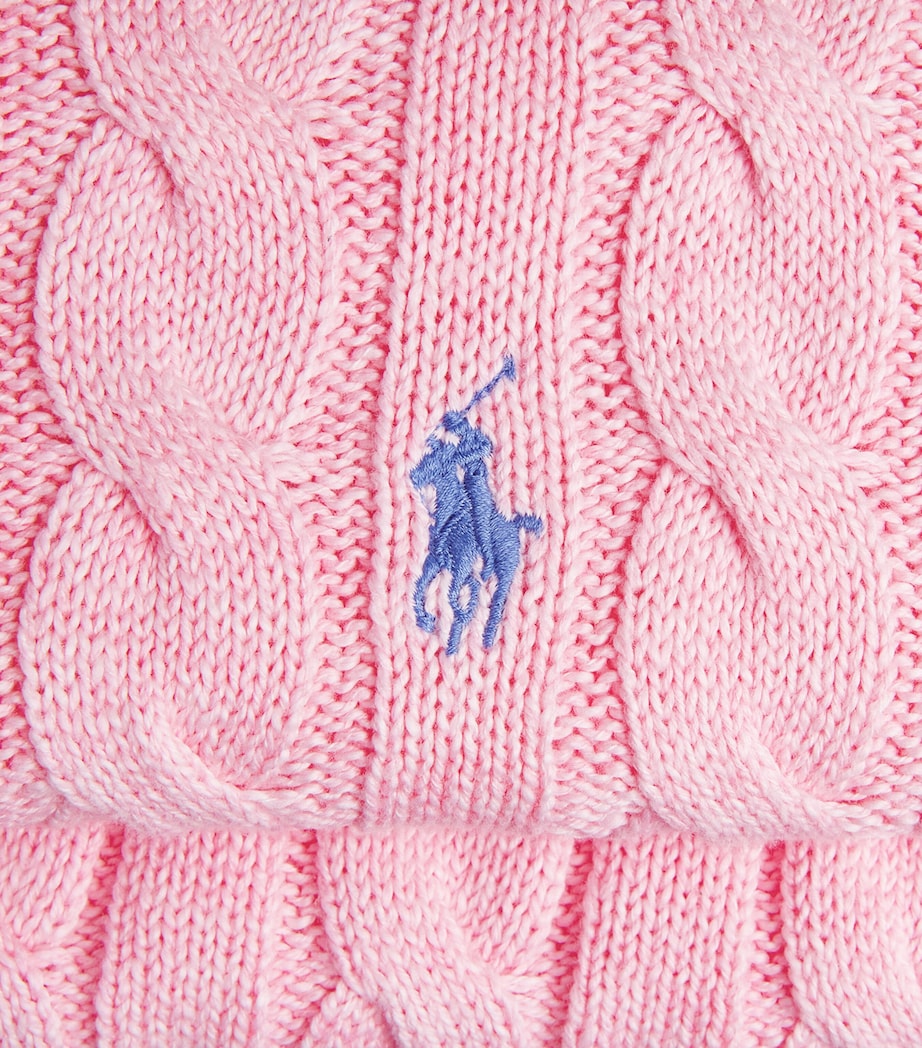 Polo Ralph Lauren Mens Cotton Cable-Knit Sweater Ballet Pink Hthr Image 6