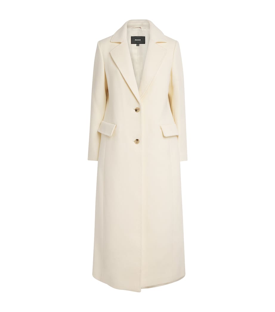 Mackage Womens Wool Corazon Trench Coat Cream Image 1