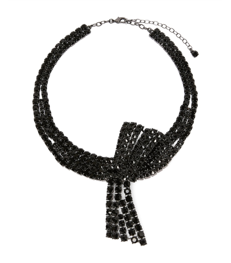 Marina Rinaldi Rhinestone-Embellished Butterfly Choker Black Image 1