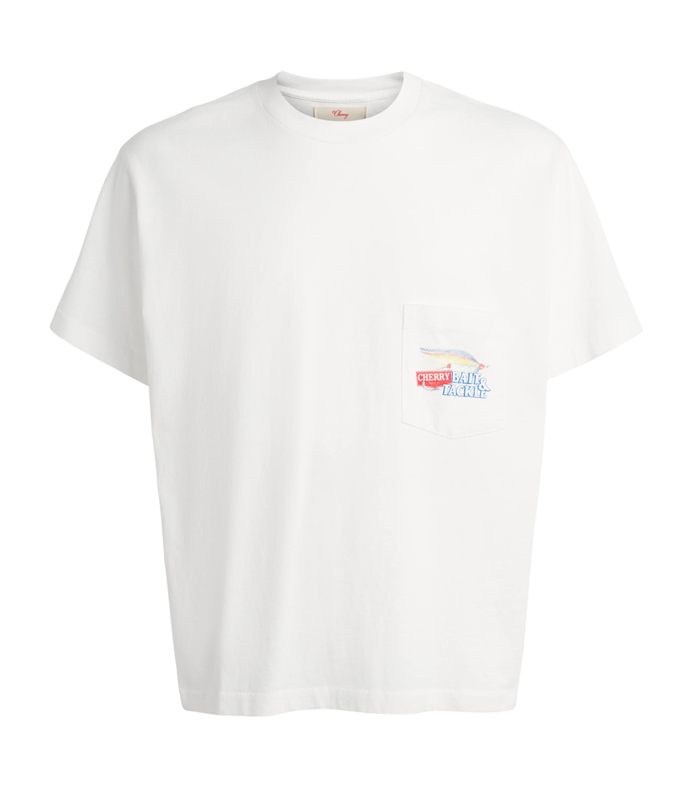 Cherry Los Angeles Mens Cotton Boxy Marlin T-Shirt Vintage White Image 1
