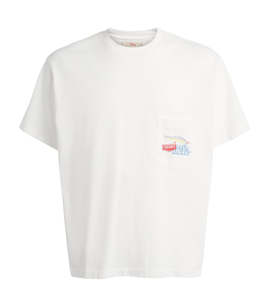 Cherry Los Angeles Mens Cotton Boxy Marlin T-Shirt Vintage White Image 1