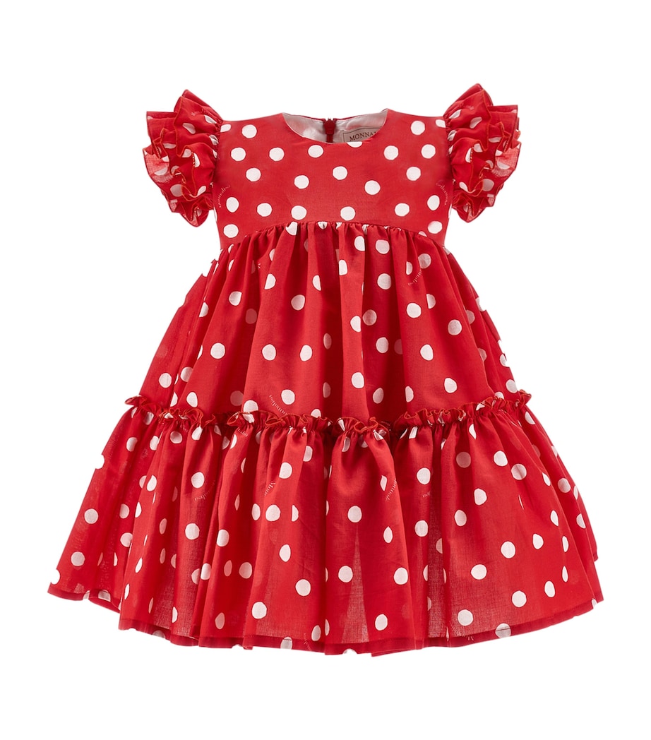 Cotton Tiered Dress (3-36 Months) ROSSO + BIANCO Image 1