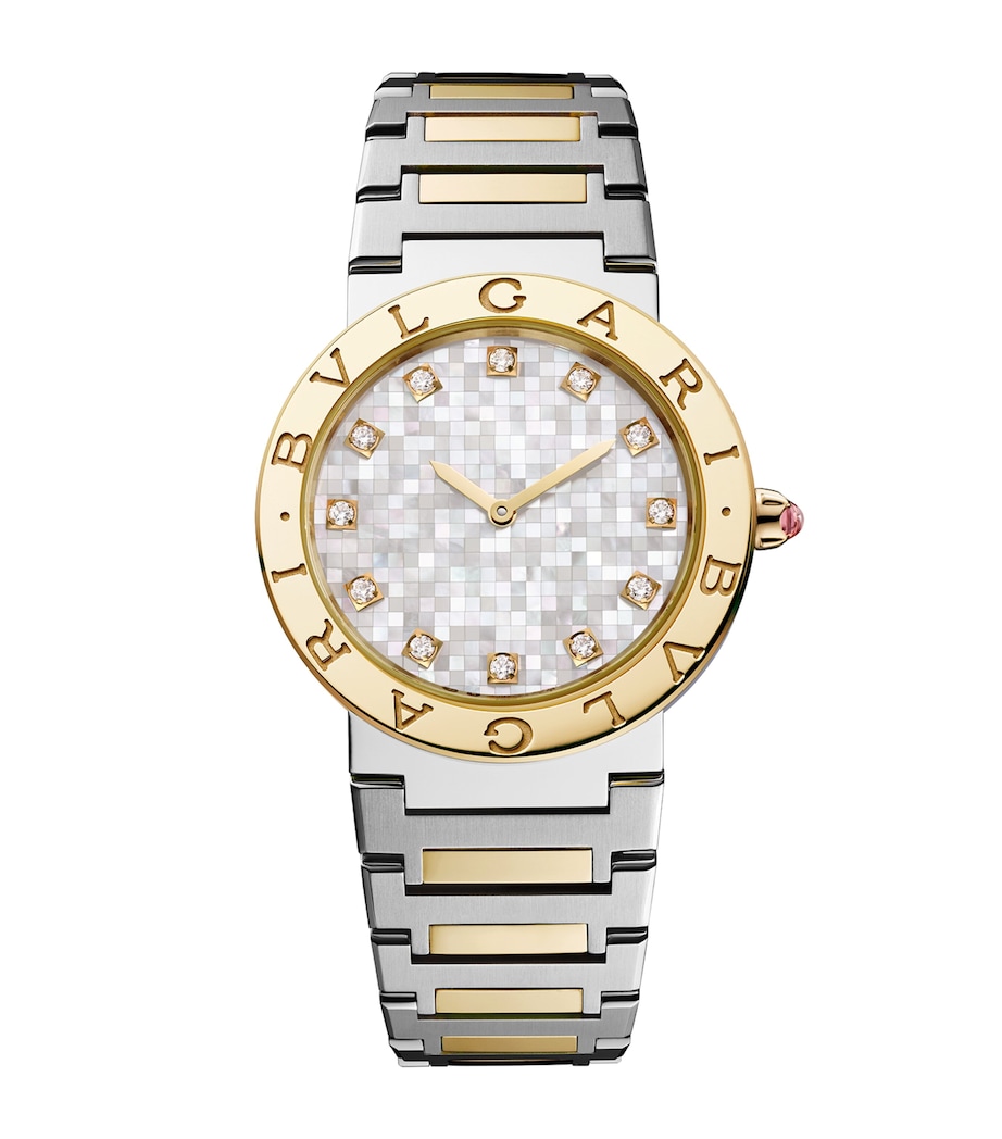 Stainless Steel and Yellow Gold Bvlgari Bvlgari Watch 33mm WHITE Image 1