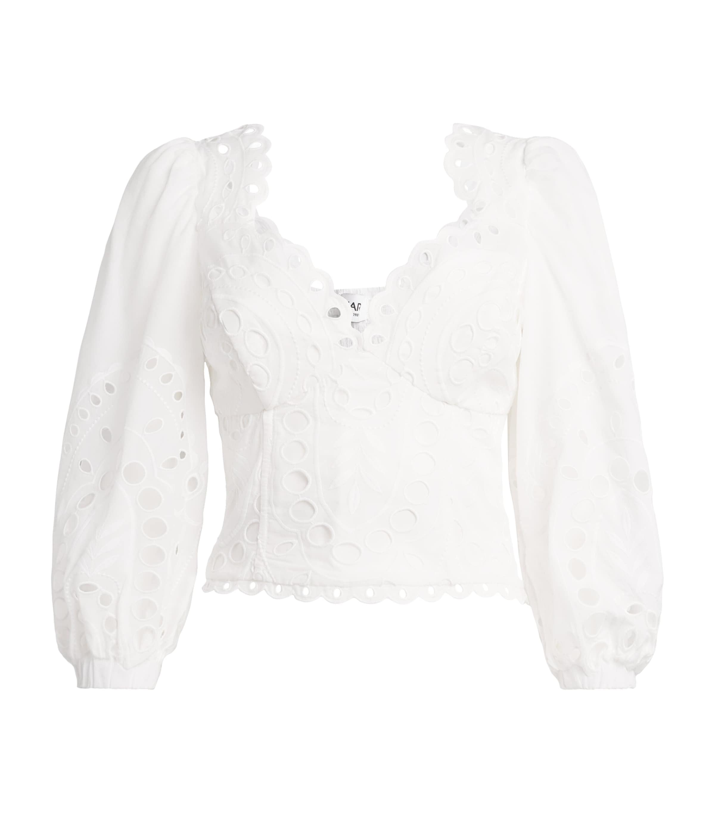 Cotton-Blend Bass Corset Top WHITE SEALACE Image 1