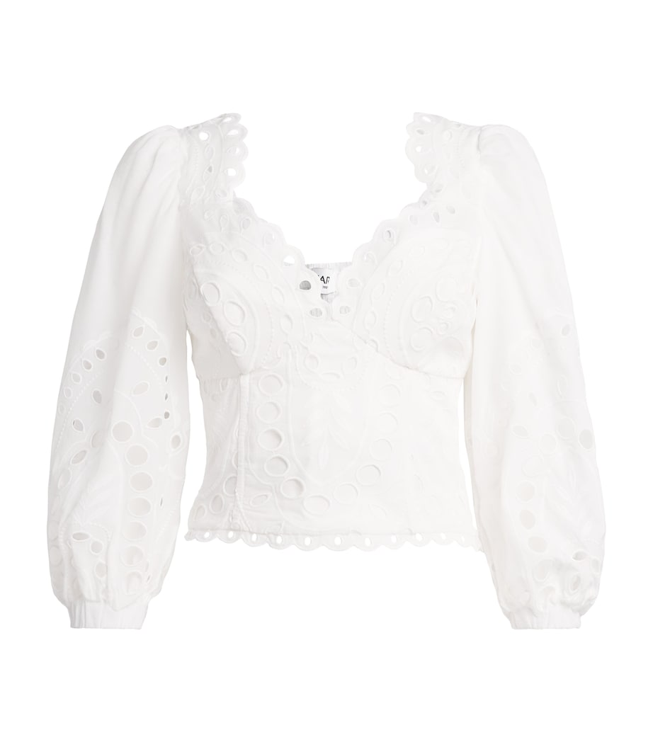 Cotton-Blend Bass Corset Top WHITE SEALACE Image 1