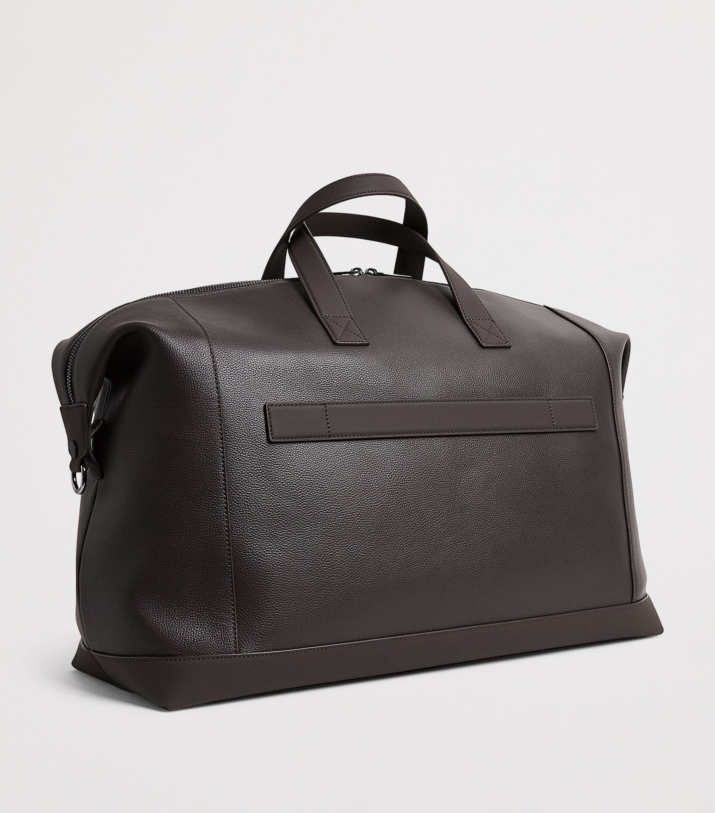 Paul & Shark Leather Logo Holdall Marrone Caffe Image 3