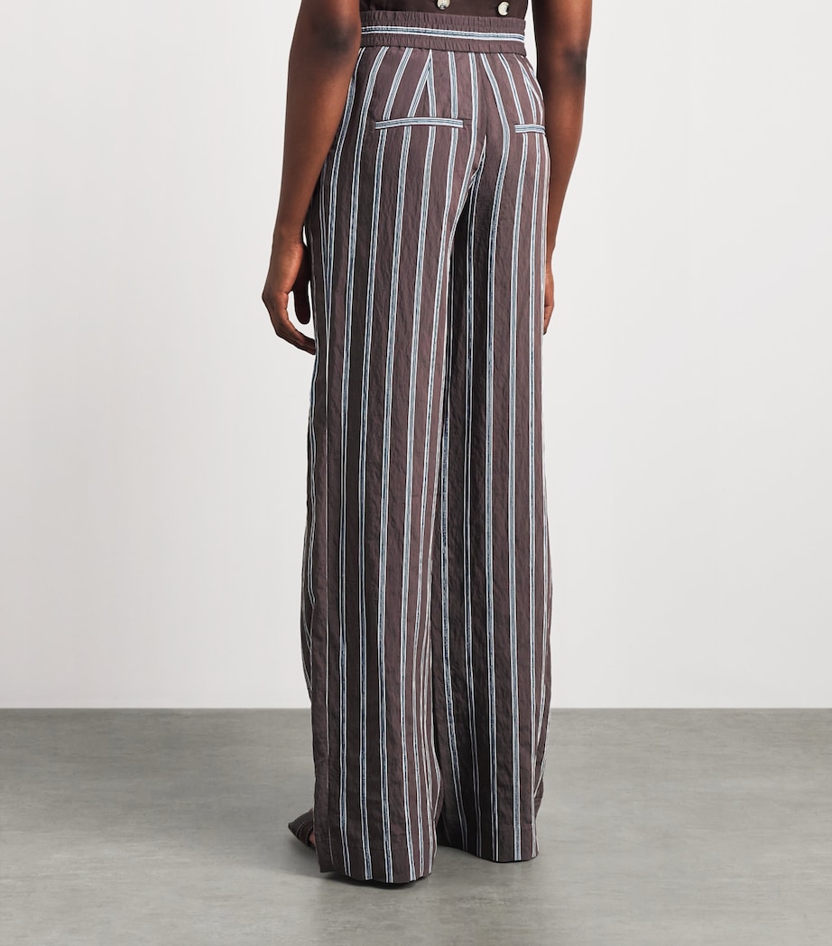 Veronica Beard Womens Carraway Wide-Leg Trousers Dark Mocha Image 5