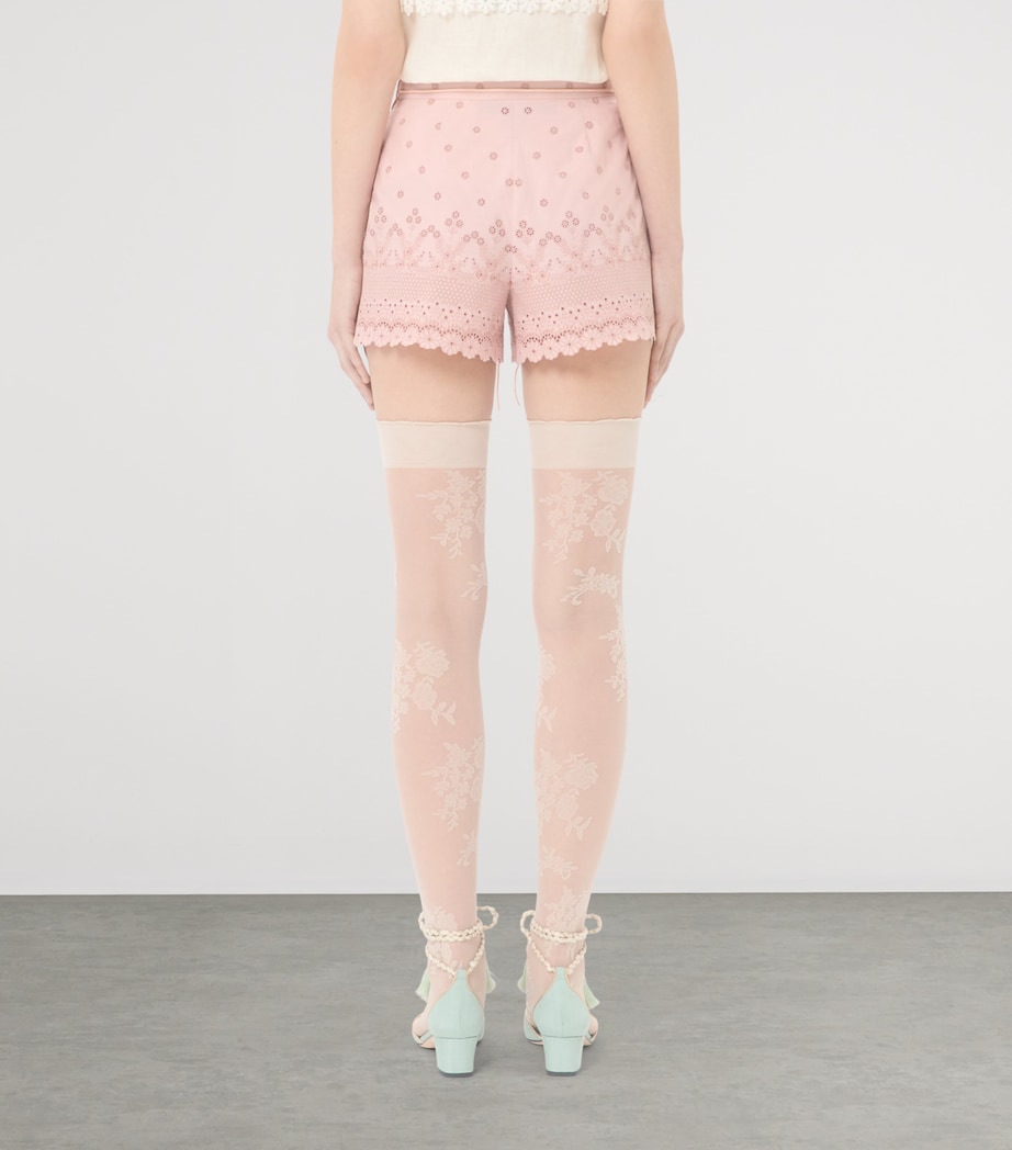 Valentino Womens Cotton Lace Shorts Image 4